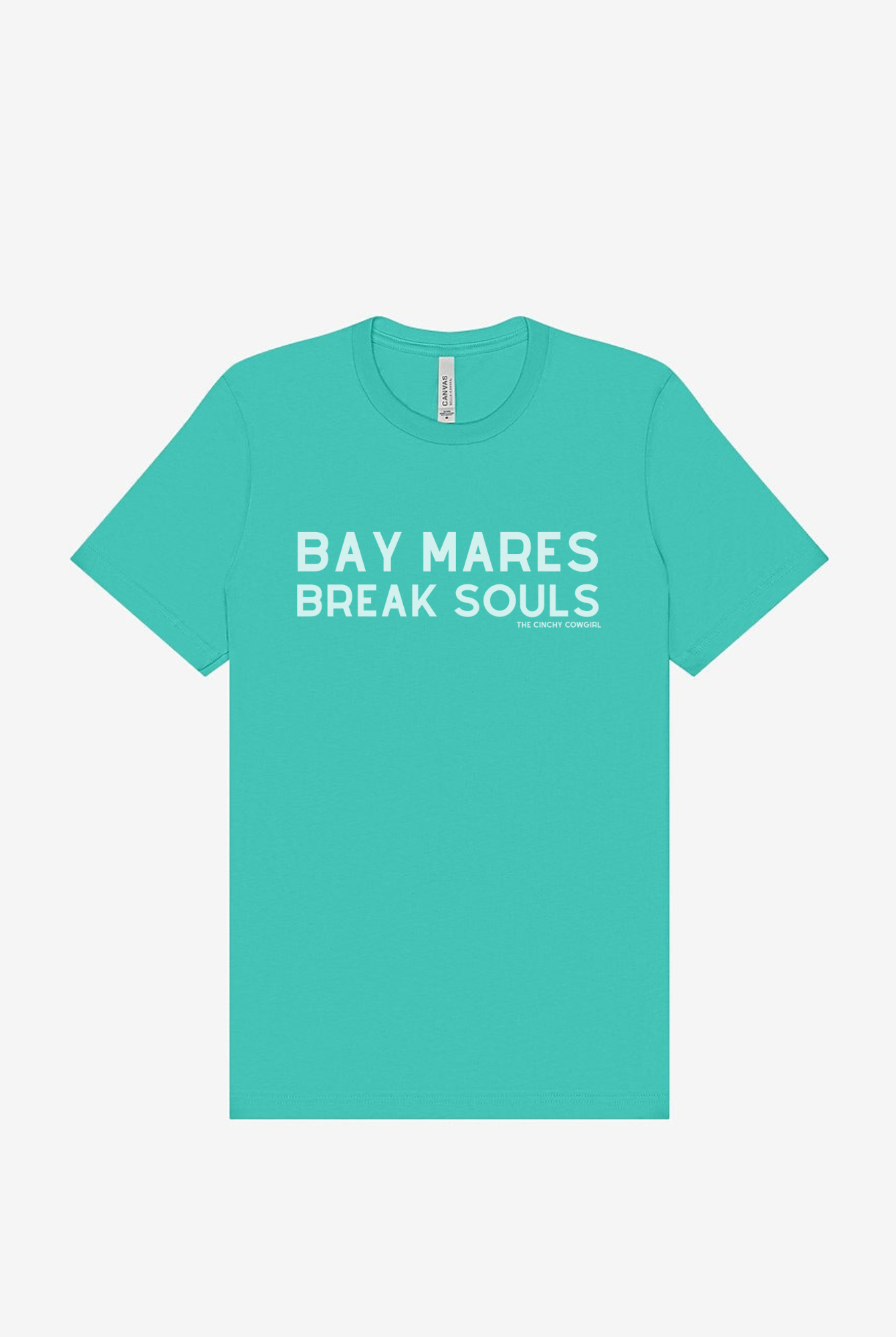 Bay Mares Break Souls Short Sleeve Graphic Tee Short Sleeve Graphic Tee The Cinchy Cowgirl Teal Small