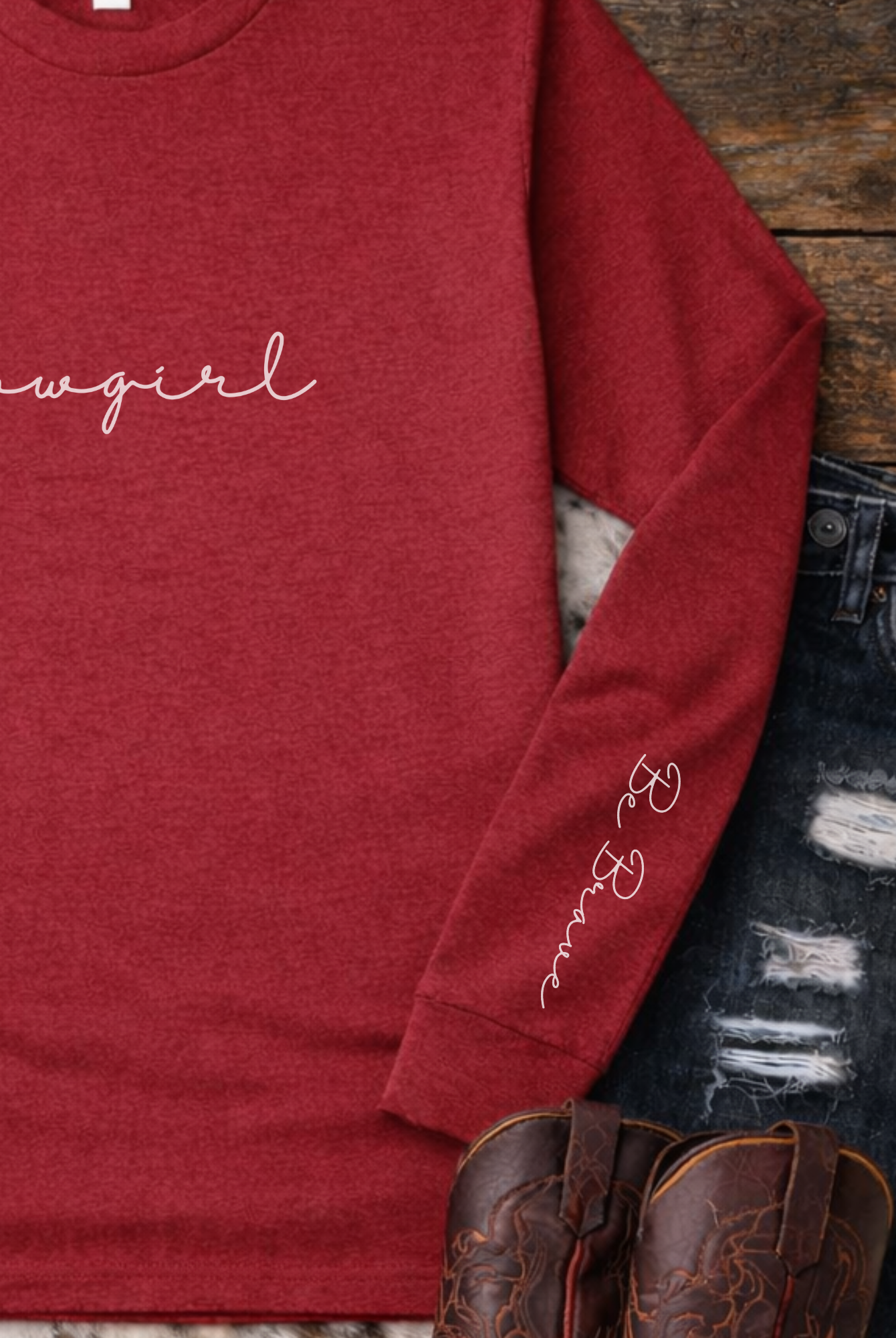 Be Brave Long Sleeve Graphic Tee graphic tee long sleeve The Cinchy Cowgirl