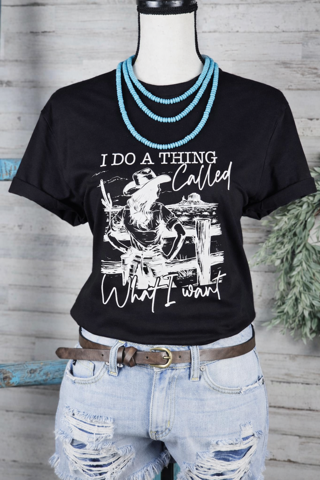 Black I Do What I Want Short Sleeve Graphic Tee tcc graphic tee The Cinchy Cowgirl