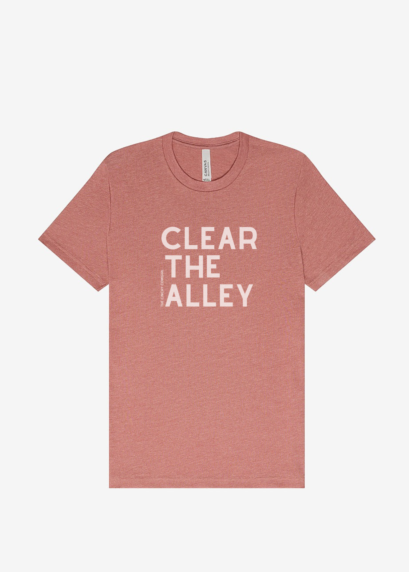 Clear The Alley Short Sleeve Graphic Tee Short Sleeve Graphic Tee The Cinchy Cowgirl Heather Mauve Small