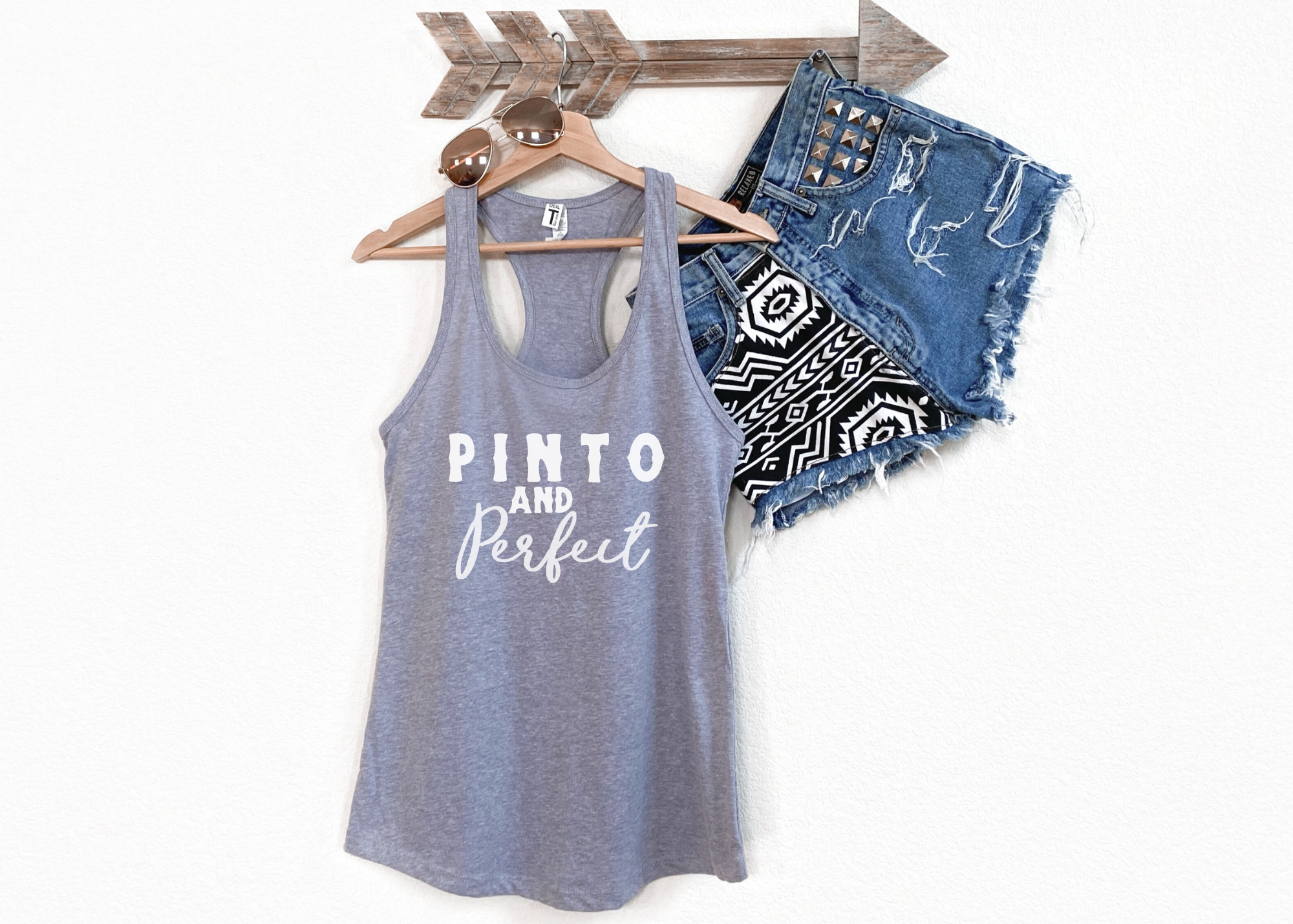 Pinto & Perfect Racerback Tank Horse Color Shirts Printify