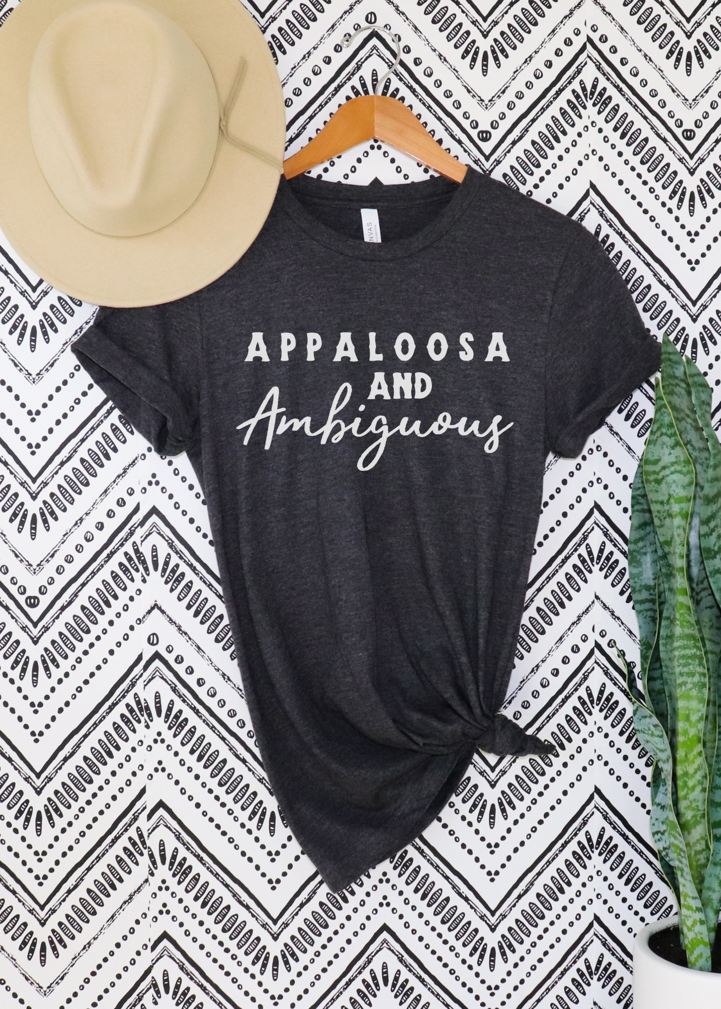 Appaloosa & Ambiguous Short Sleeve Tee Horse Color Shirt Printify Dark Grey Heather XS