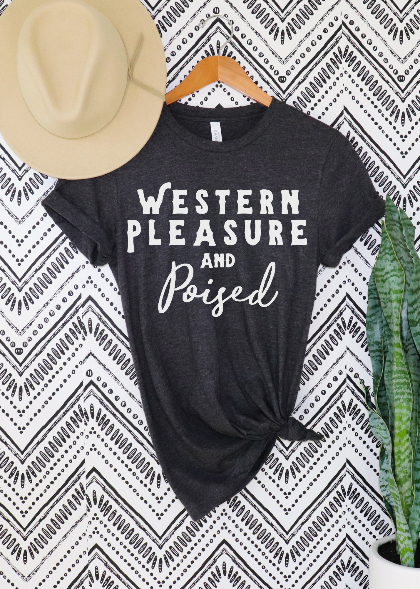 Western Pleasure & Poised Short Sleeve Tee Horse Riding Discipline Tee Printify