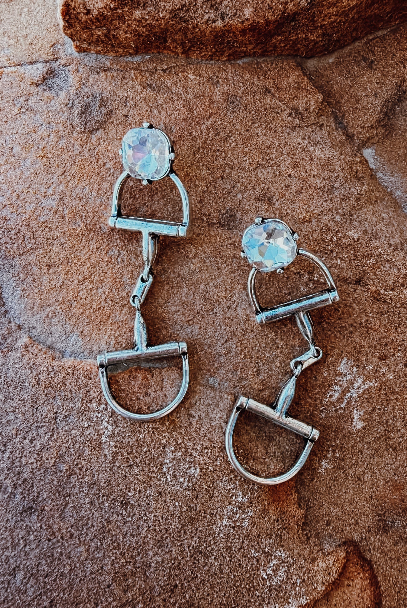 Horse Bit Stone Stud Earring Earrings Blue Tortoise