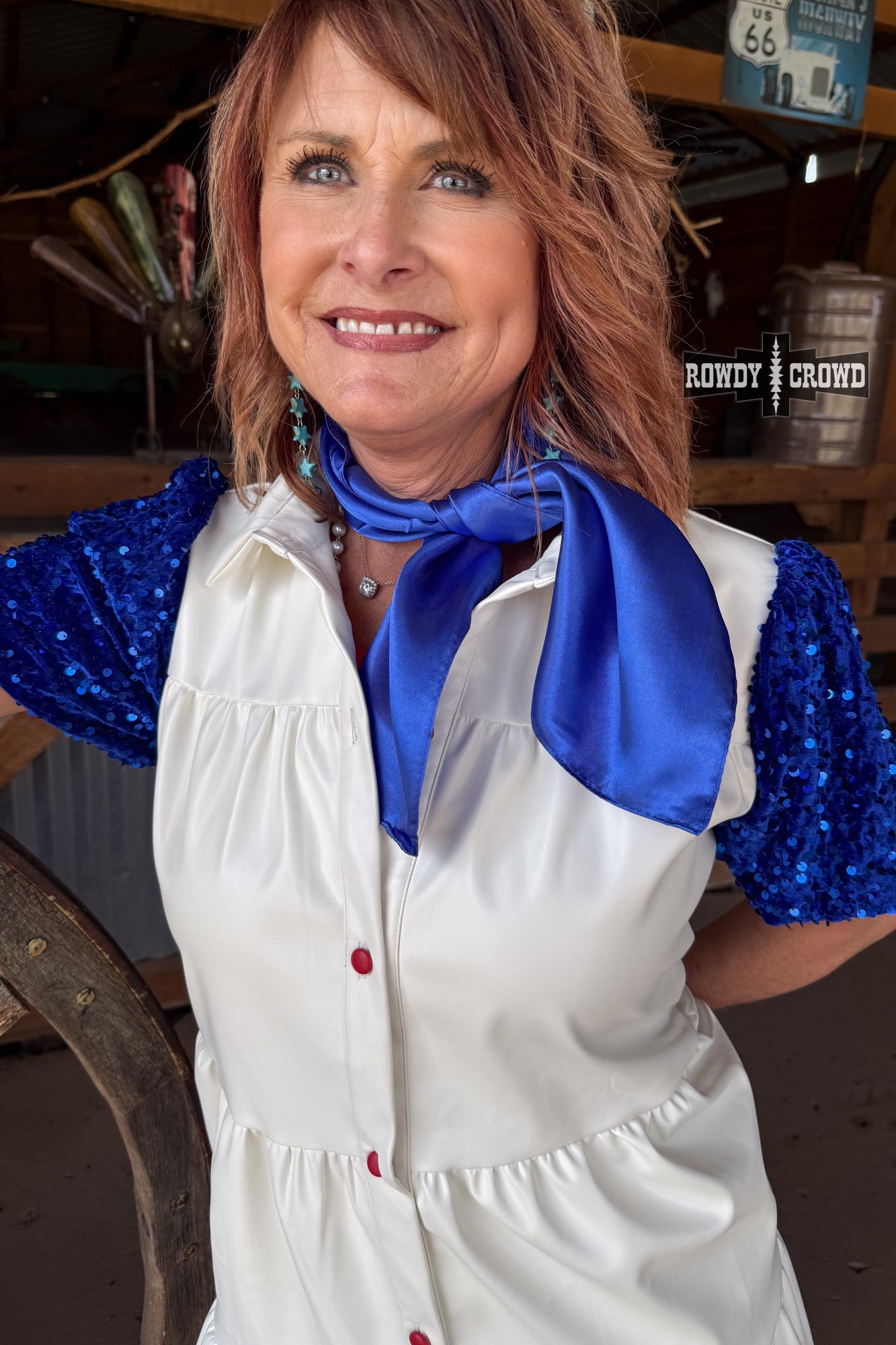 SMALL Wynonna Wild Rags Wild Rag Rowdy Crowd Clothing Royal Blue