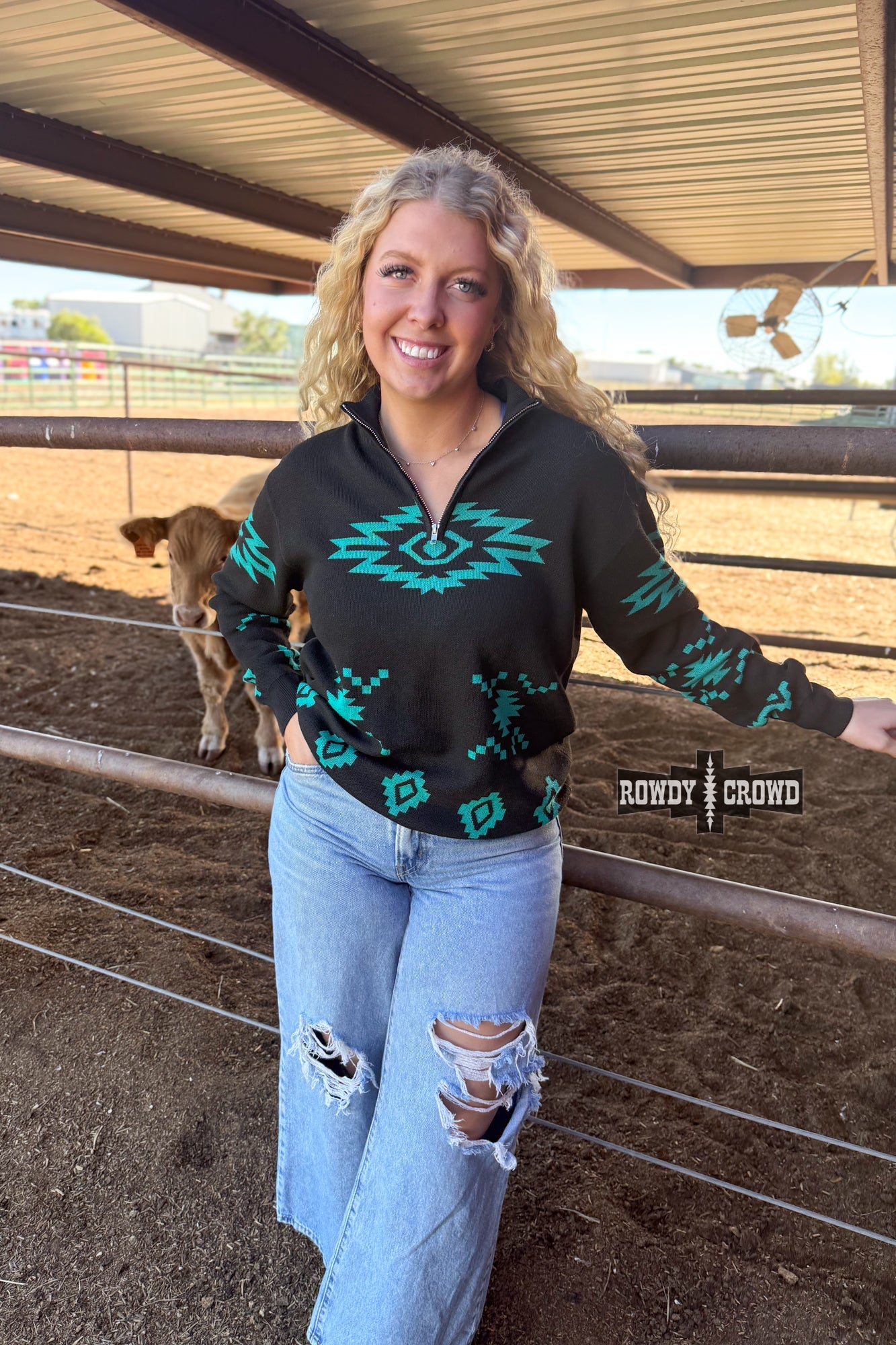 BLACK Calhoun Pullover Pullover Rowdy Crowd Clothing