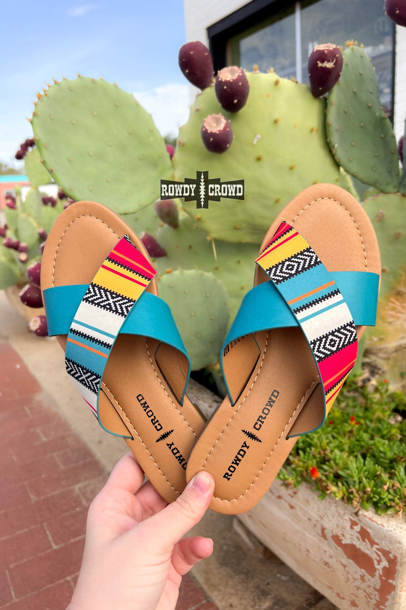 【SCENERITY】Strap sandal Shiner Serape Sandals – The Cinchy Cowgirl