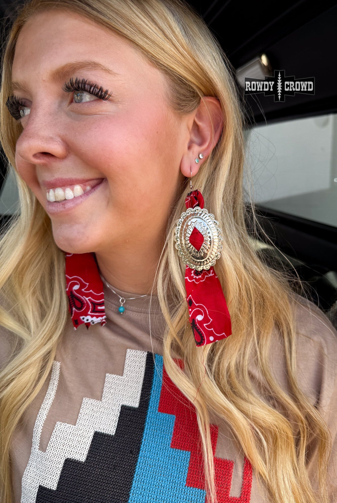 Concho Rodeo Earrings Earrings Rowdy Crowd Clothing