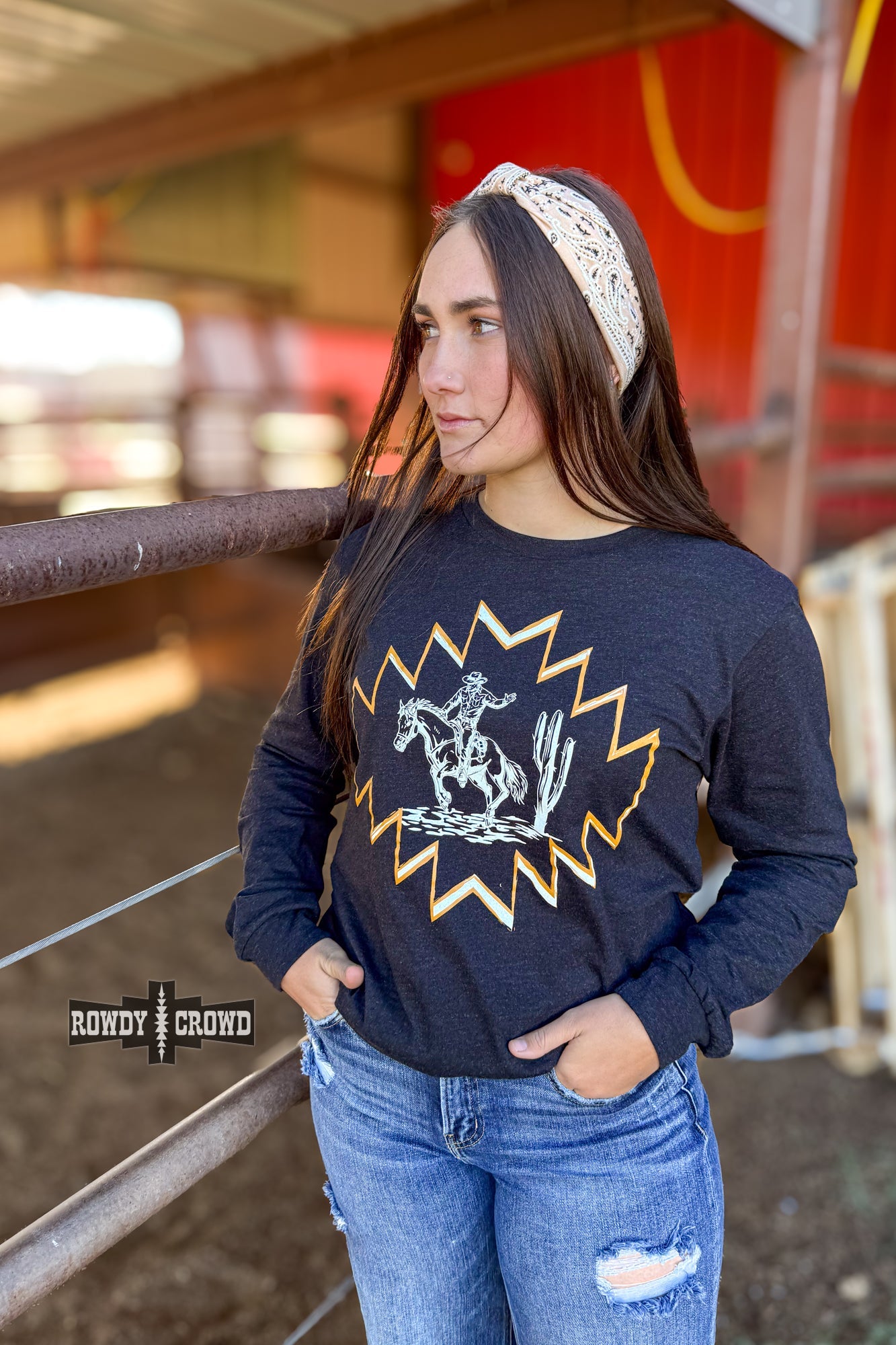 Saguaro Drifter Long Sleeve Graphic Tee Rowdy Crowd Clothing