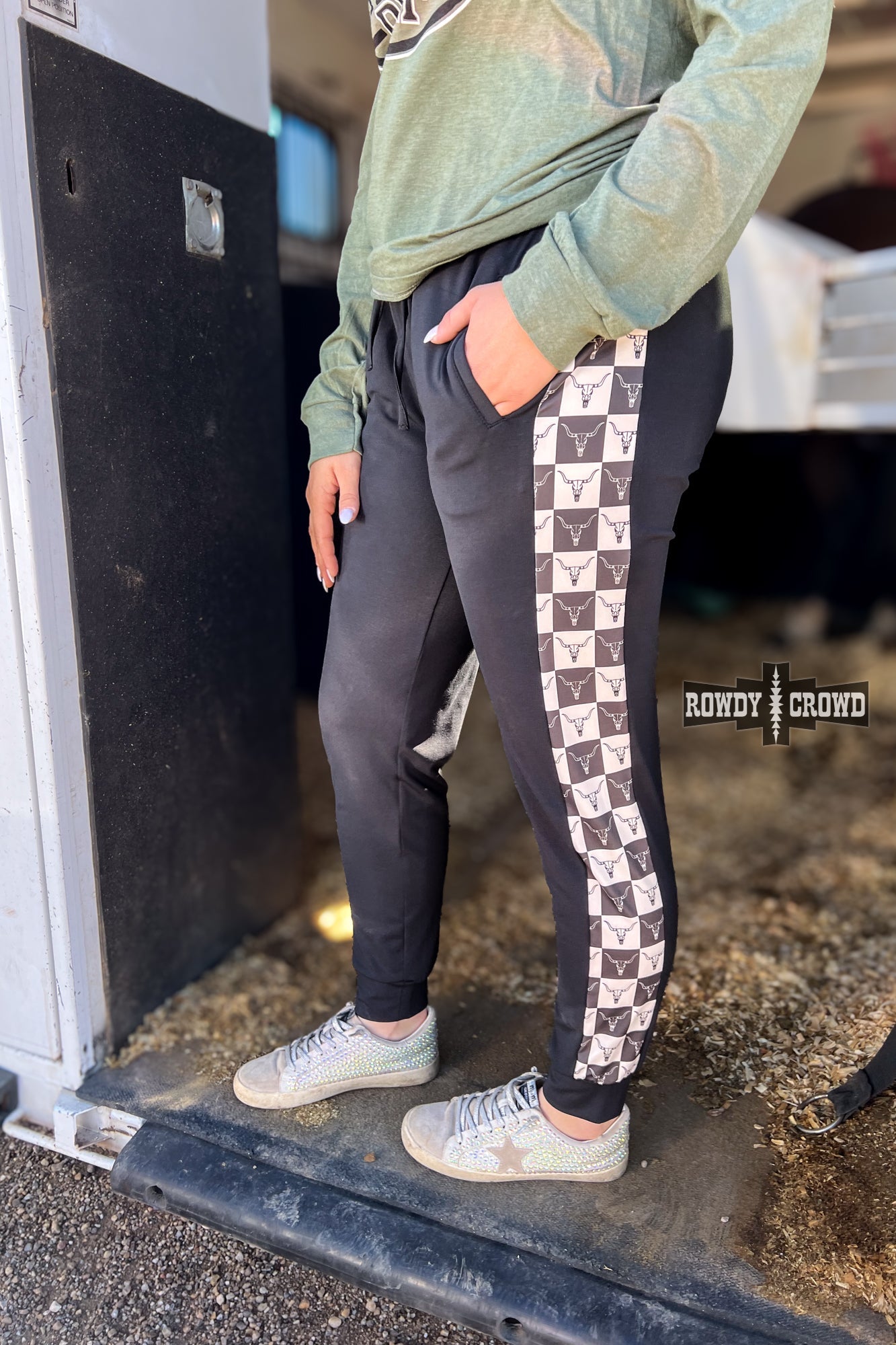 Checkered Craze Joggers joggers Rowdy Crowd Clothing