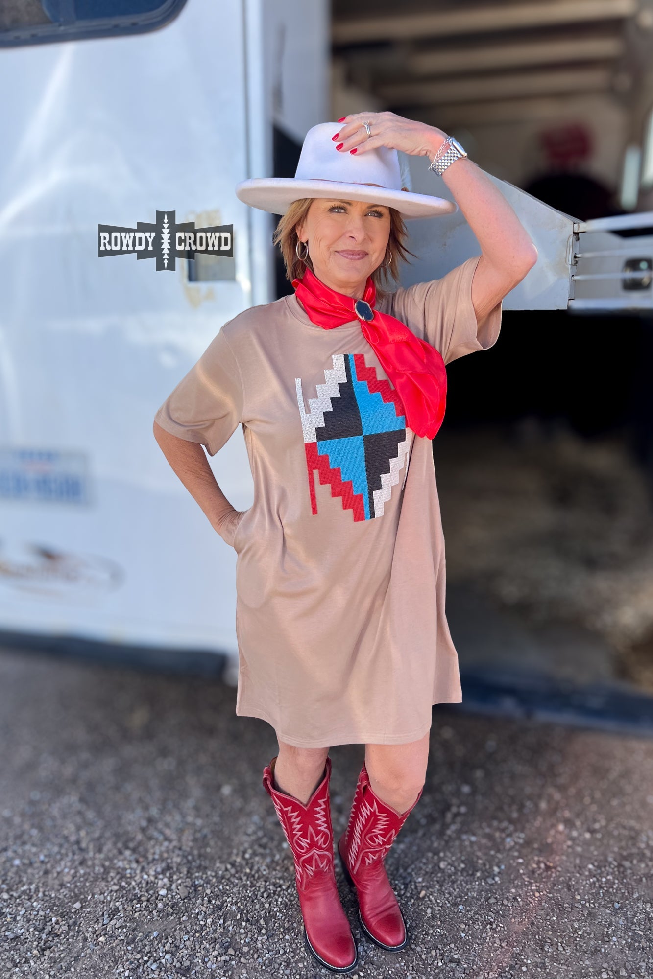 Alamosa Aztec Dress Dresses Rowdy Crowd Clothing