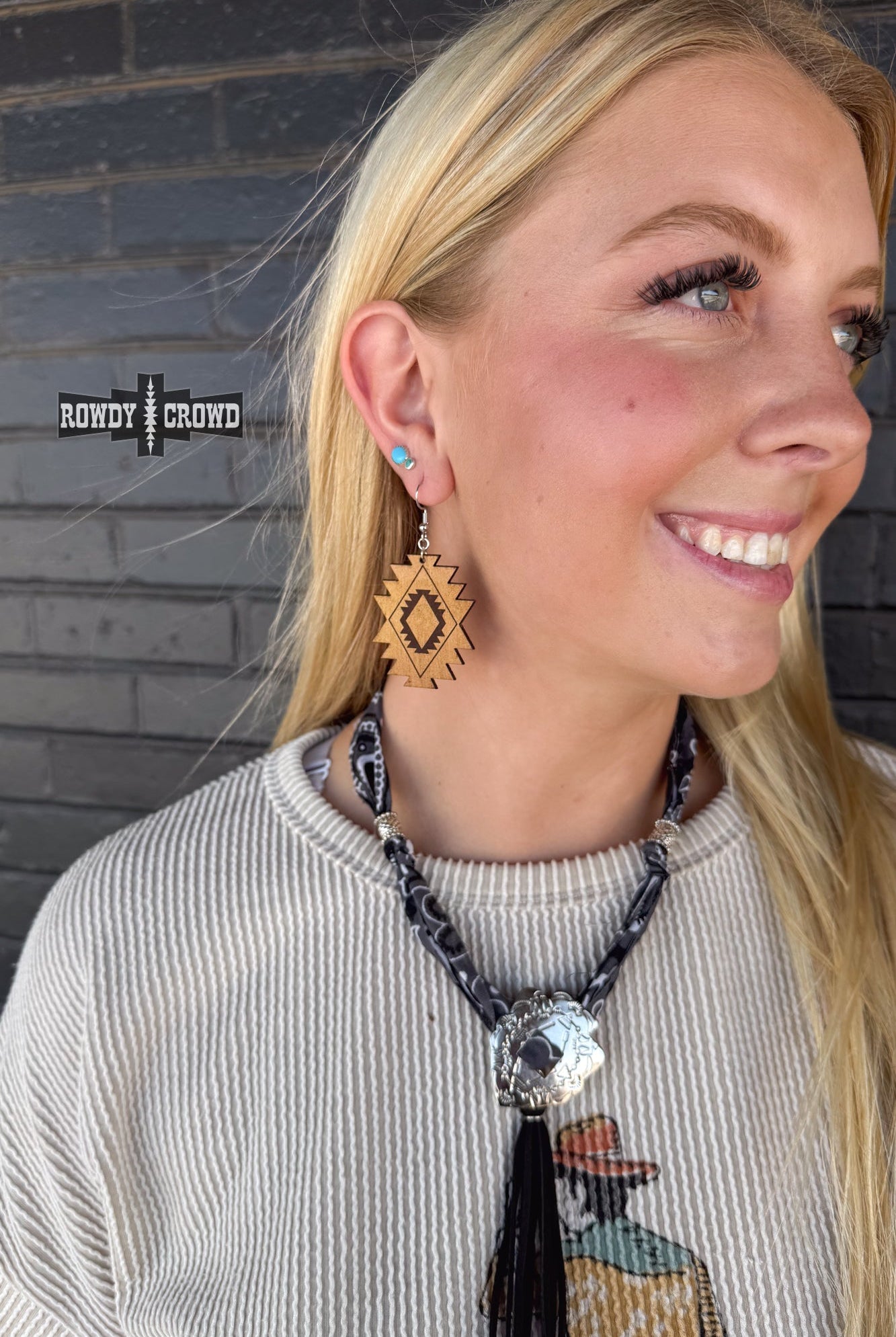 Aztec Cowgirl Earrings Earrings Rowdy Crowd Clothing