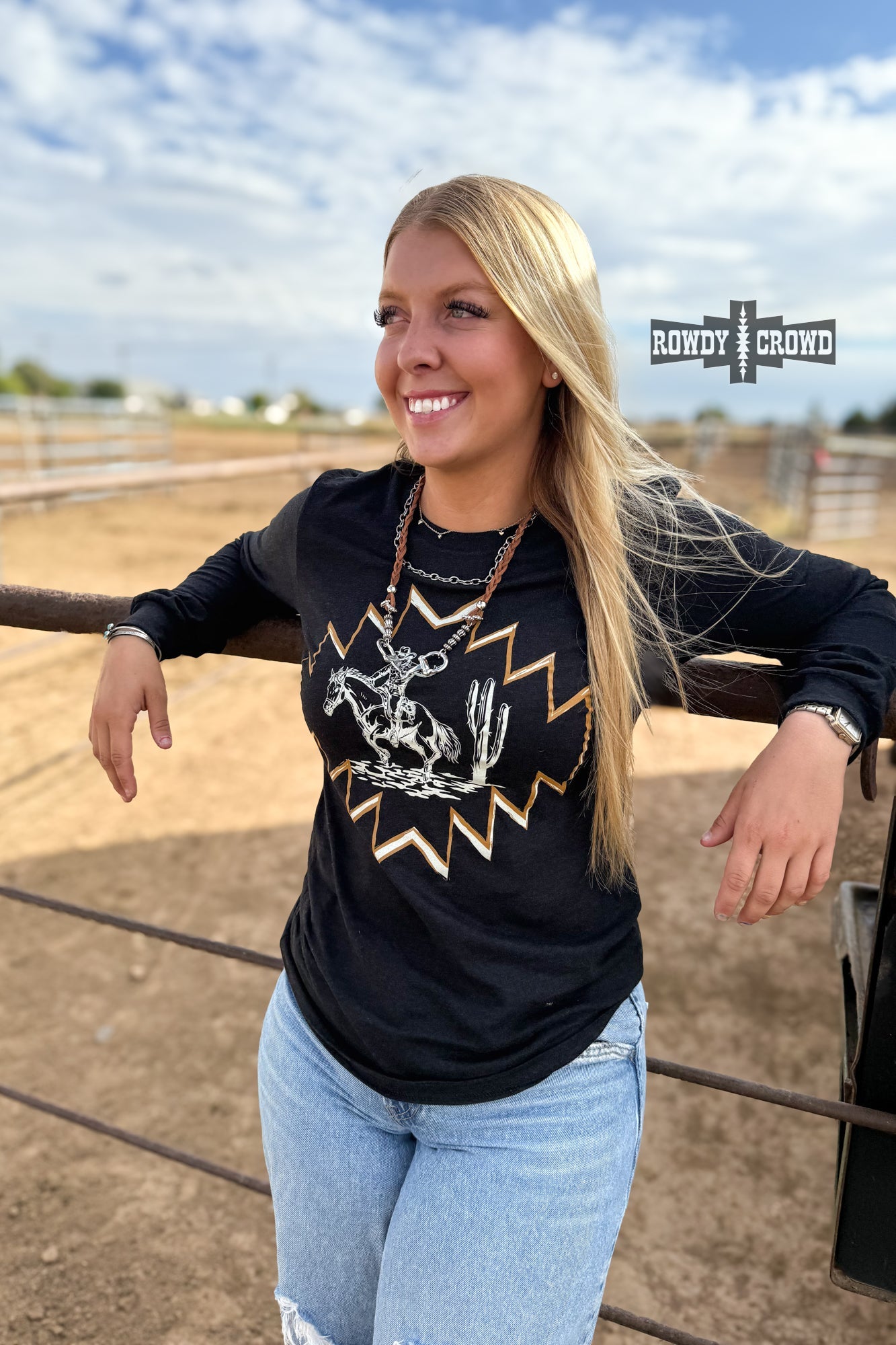 Saguaro Drifter Long Sleeve Graphic Tee Rowdy Crowd Clothing