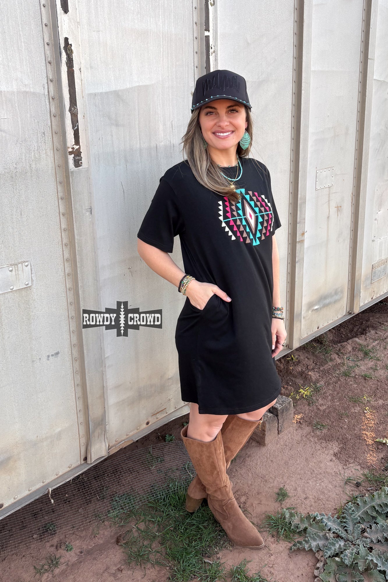 Desert Rose Dress dress Rowdy Crowd Clothing