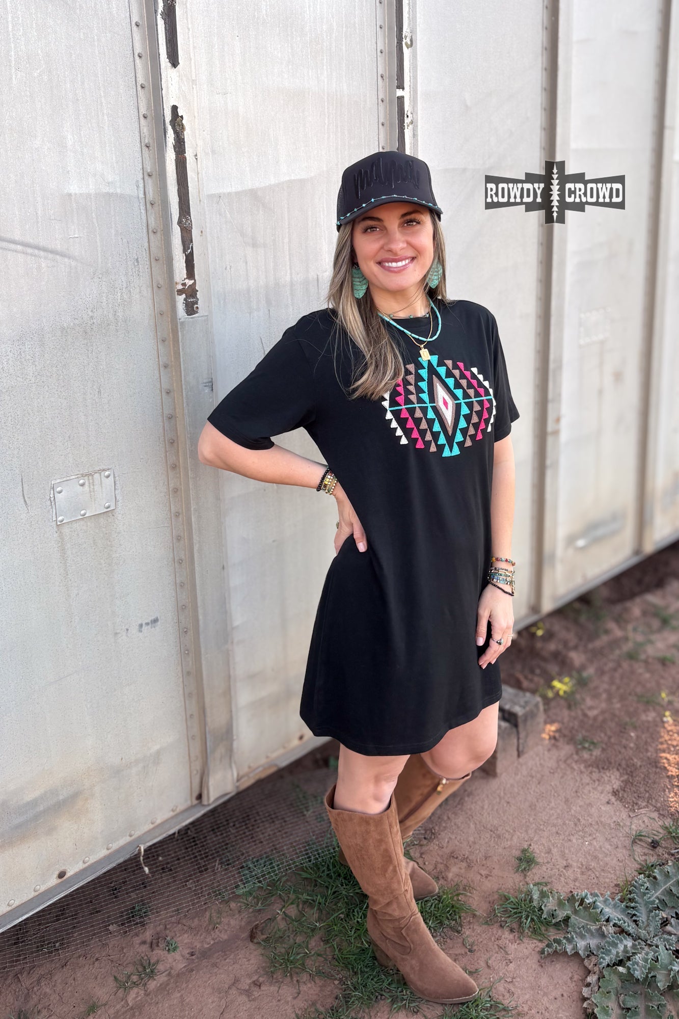 Desert Rose Dress dress Rowdy Crowd Clothing