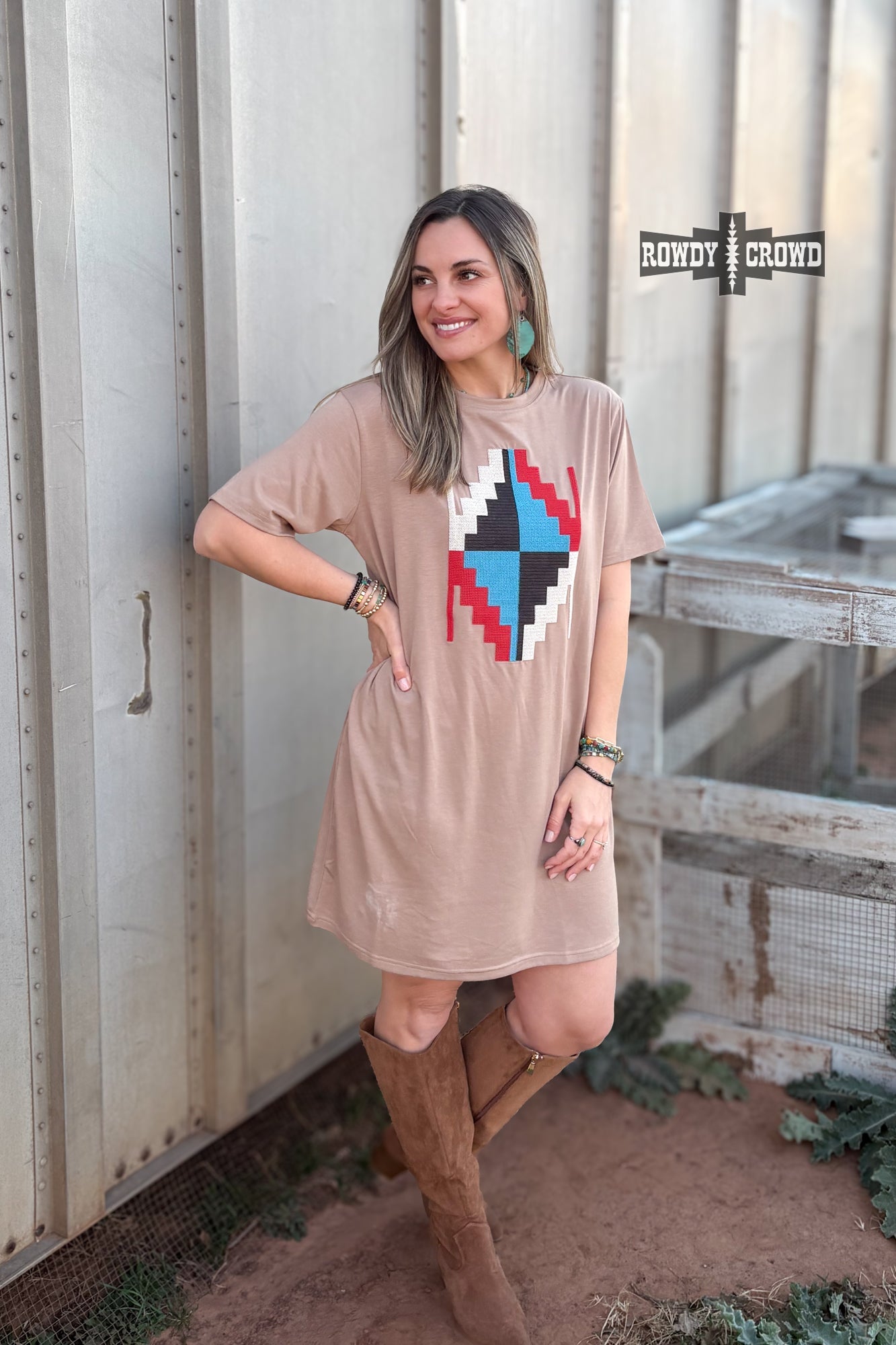 Alamosa Aztec Dress Dresses Rowdy Crowd Clothing