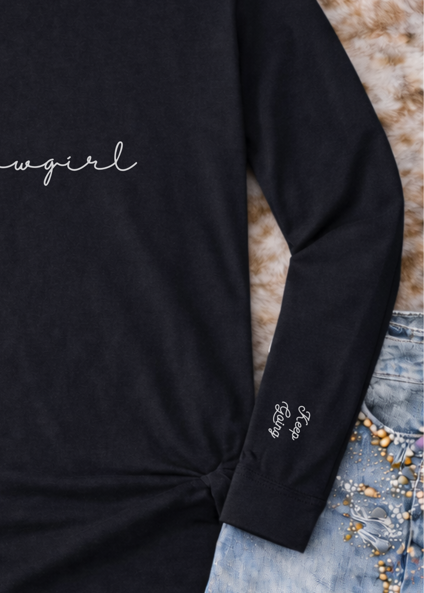 Keep Going Long Sleeve Graphic Tee graphic tee long sleeve The Cinchy Cowgirl