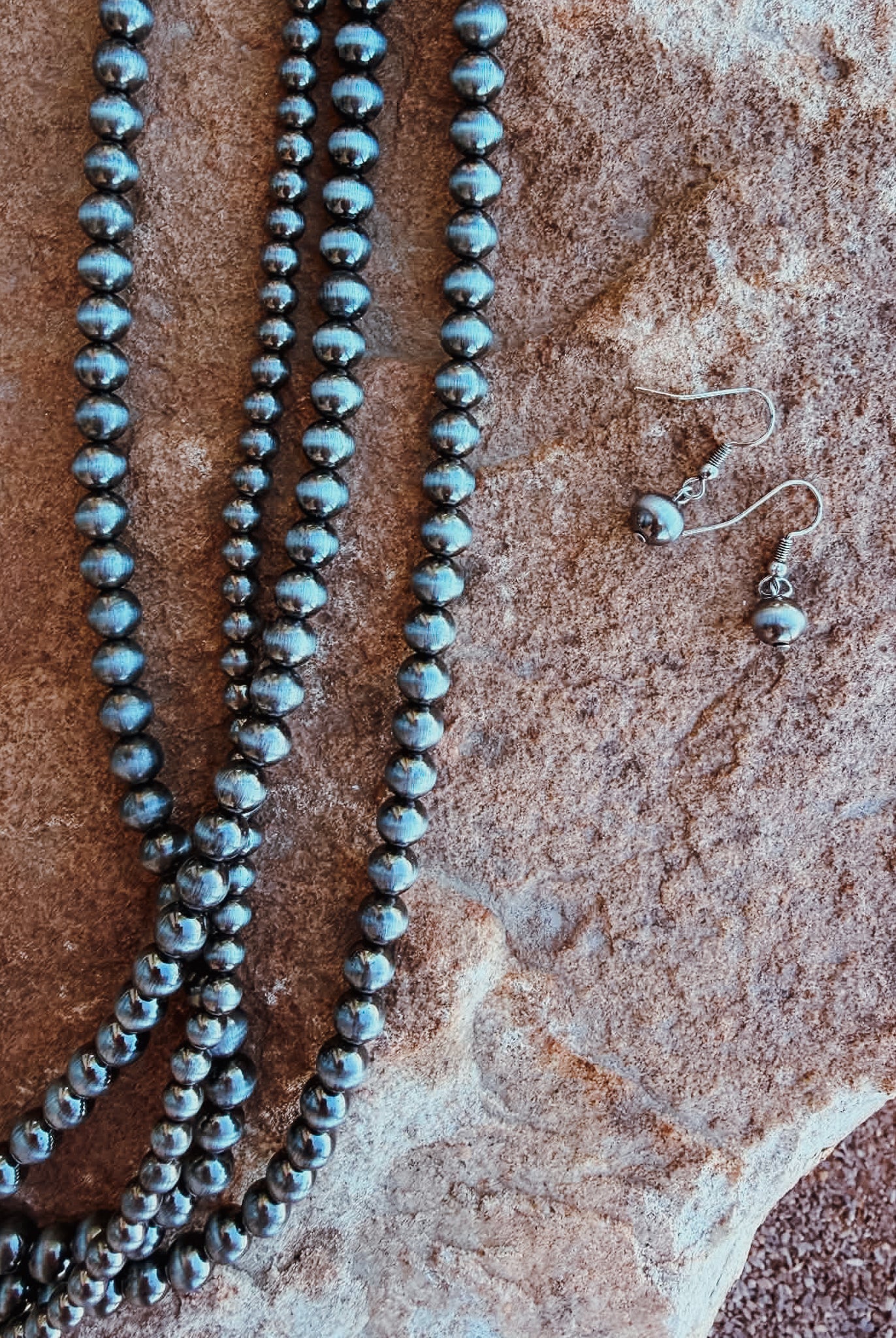 Layered Beaded Necklace Set Necklace Blue Tortoise