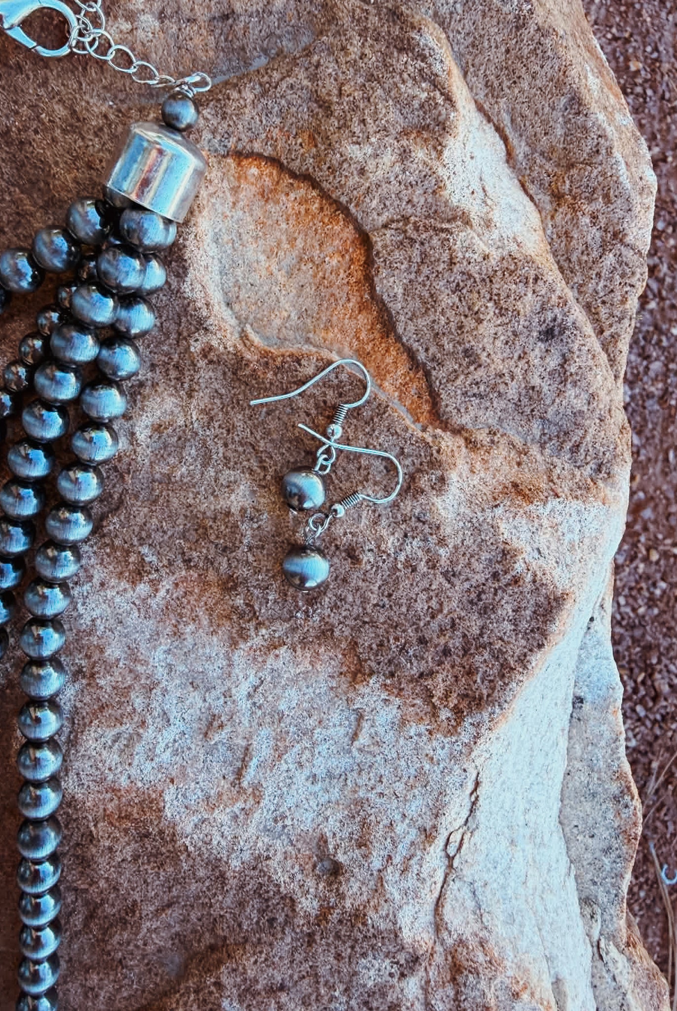 Layered Beaded Necklace Set Necklace Blue Tortoise
