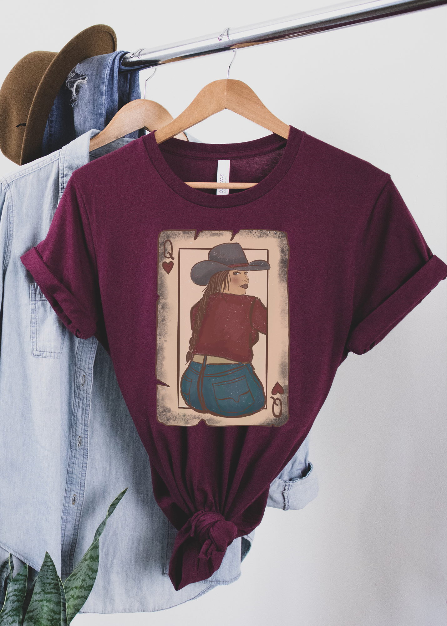 Queen Cowgirl Short Sleeve Tee tcc graphic tee Printify Maroon XS