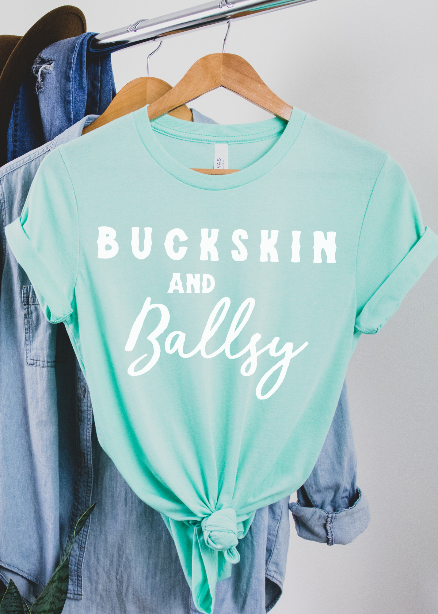Buckskin & Ballsy Short Sleeve Tee Horse Color Shirt Printify Mint XS
