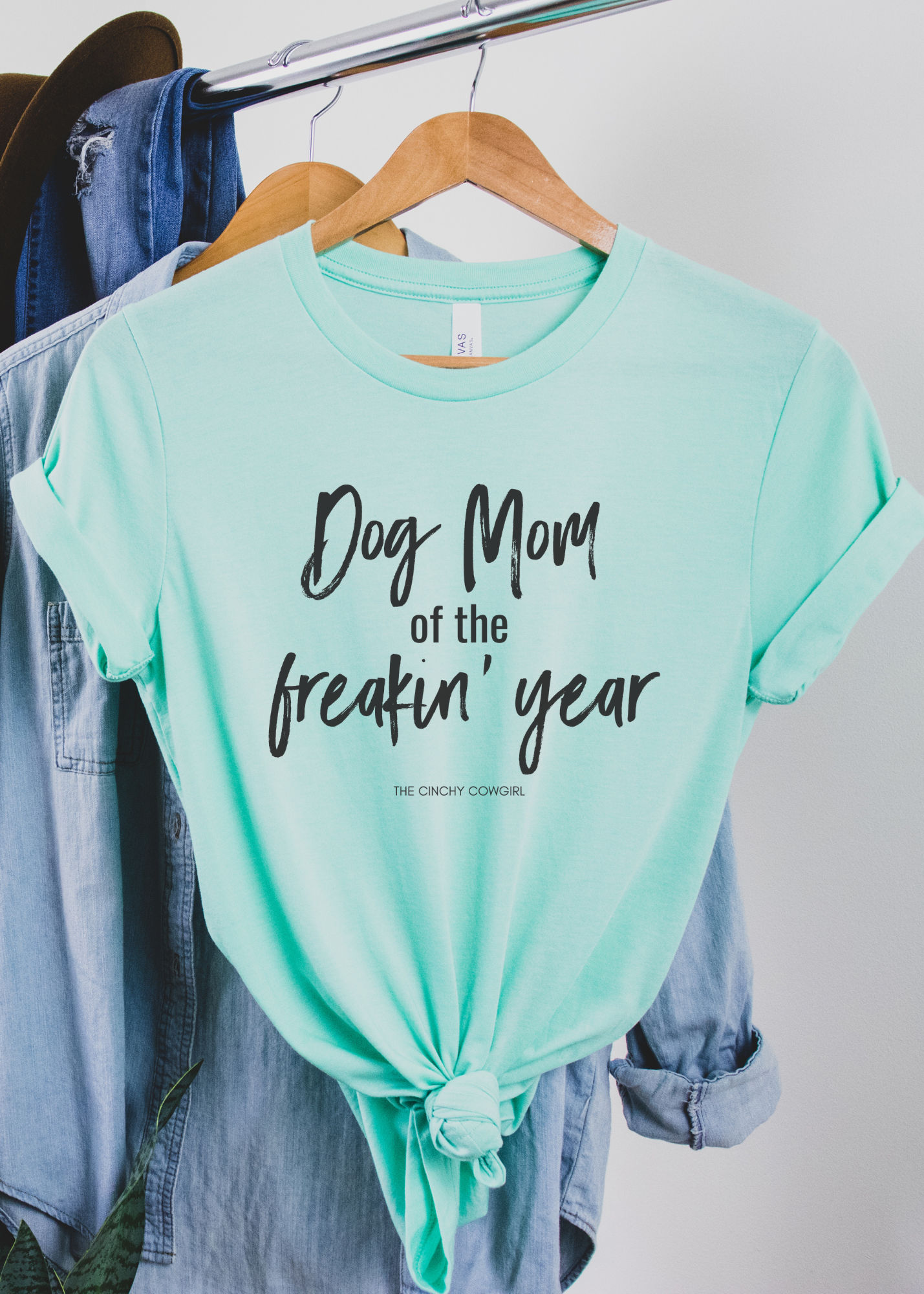 Dog Mom of the Freakin' Year Short Sleeve Tee tcc graphic tee Printify Mint XS