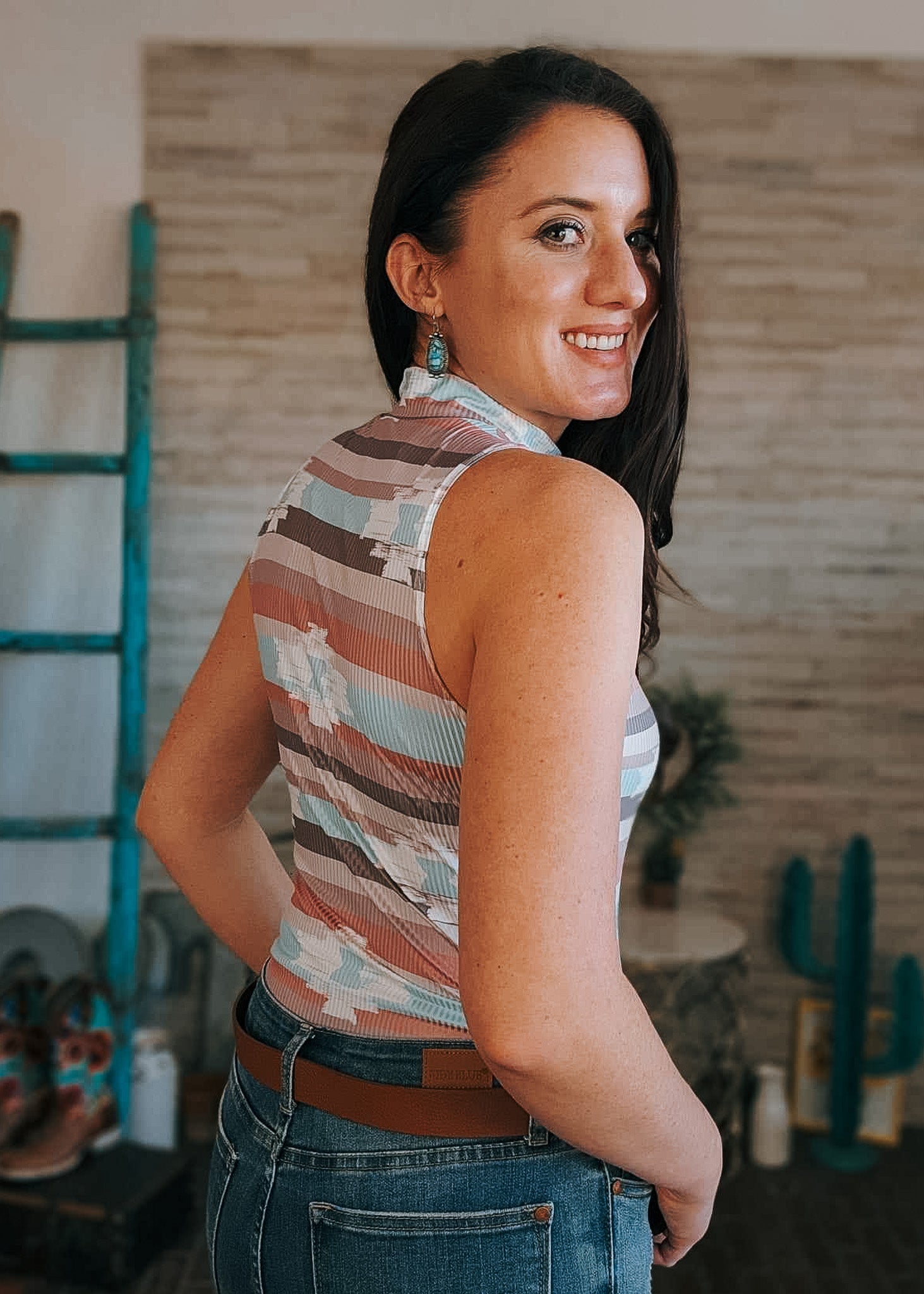 Pastel Aztec Bodysuit The Cinchy Cowgirl (YC)