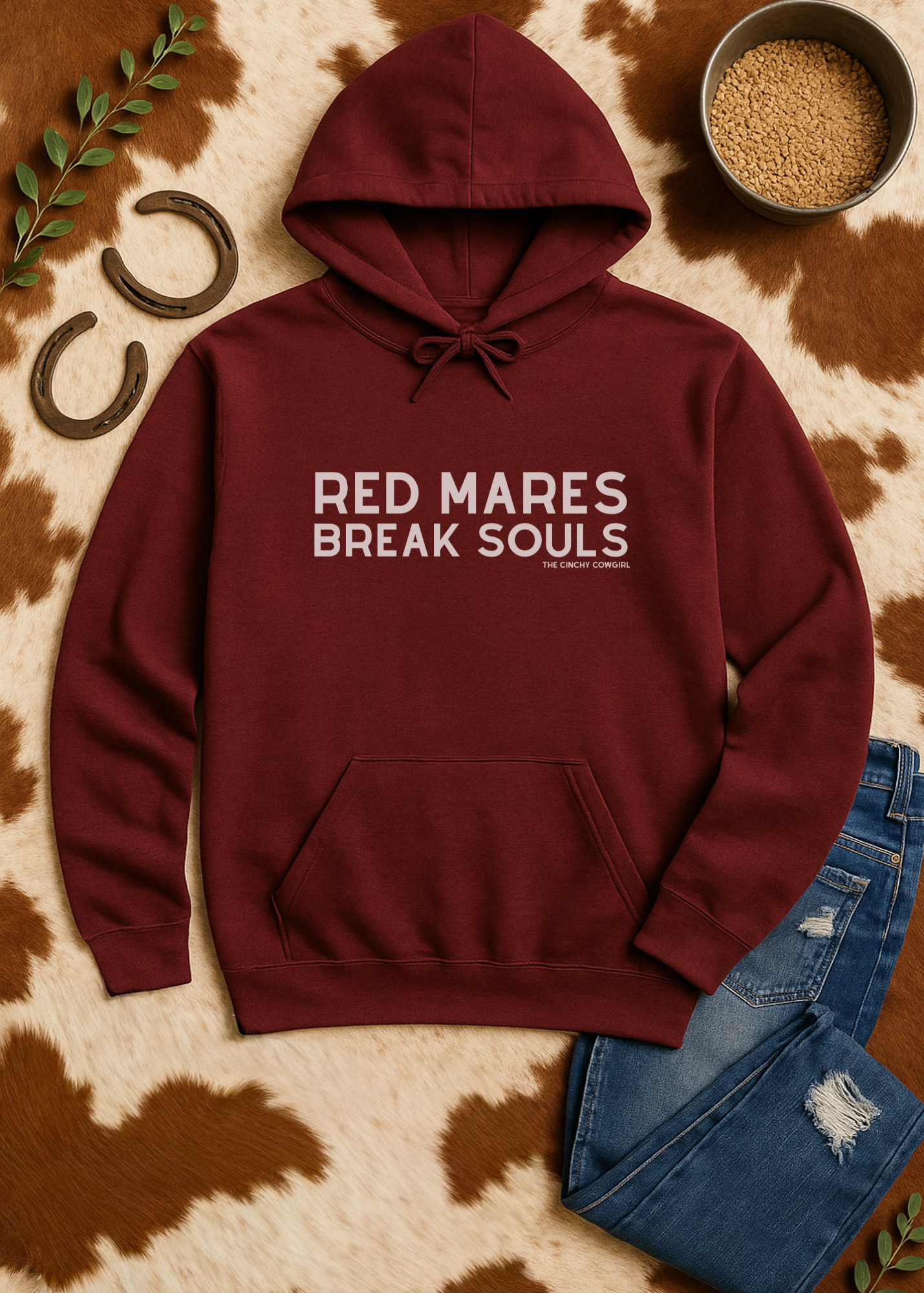 Red Mares Break Souls Hoodie Graphic Hoodie The Cinchy Cowgirl