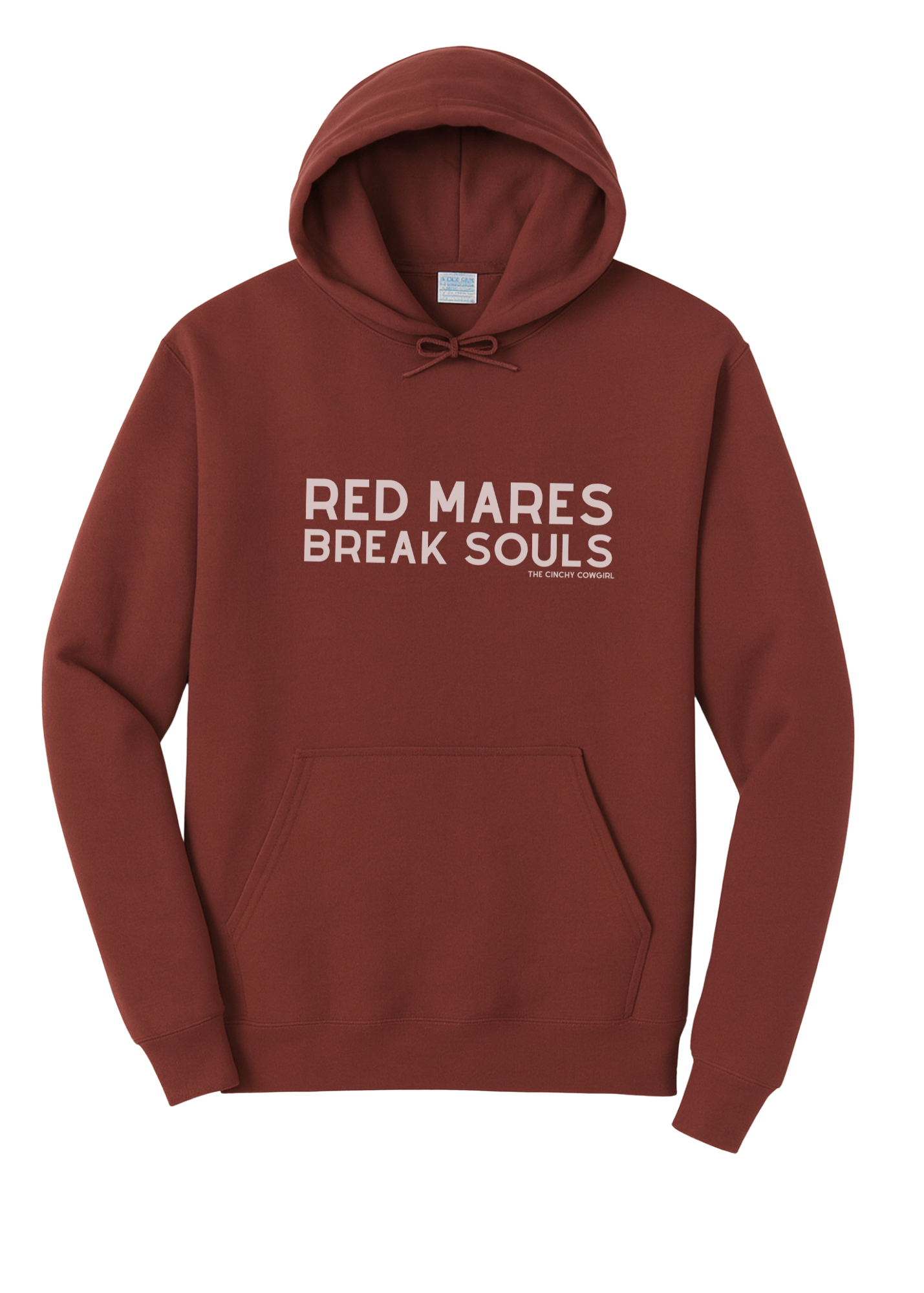 Red Mares Break Souls Hoodie Graphic Hoodie The Cinchy Cowgirl Small Maroon