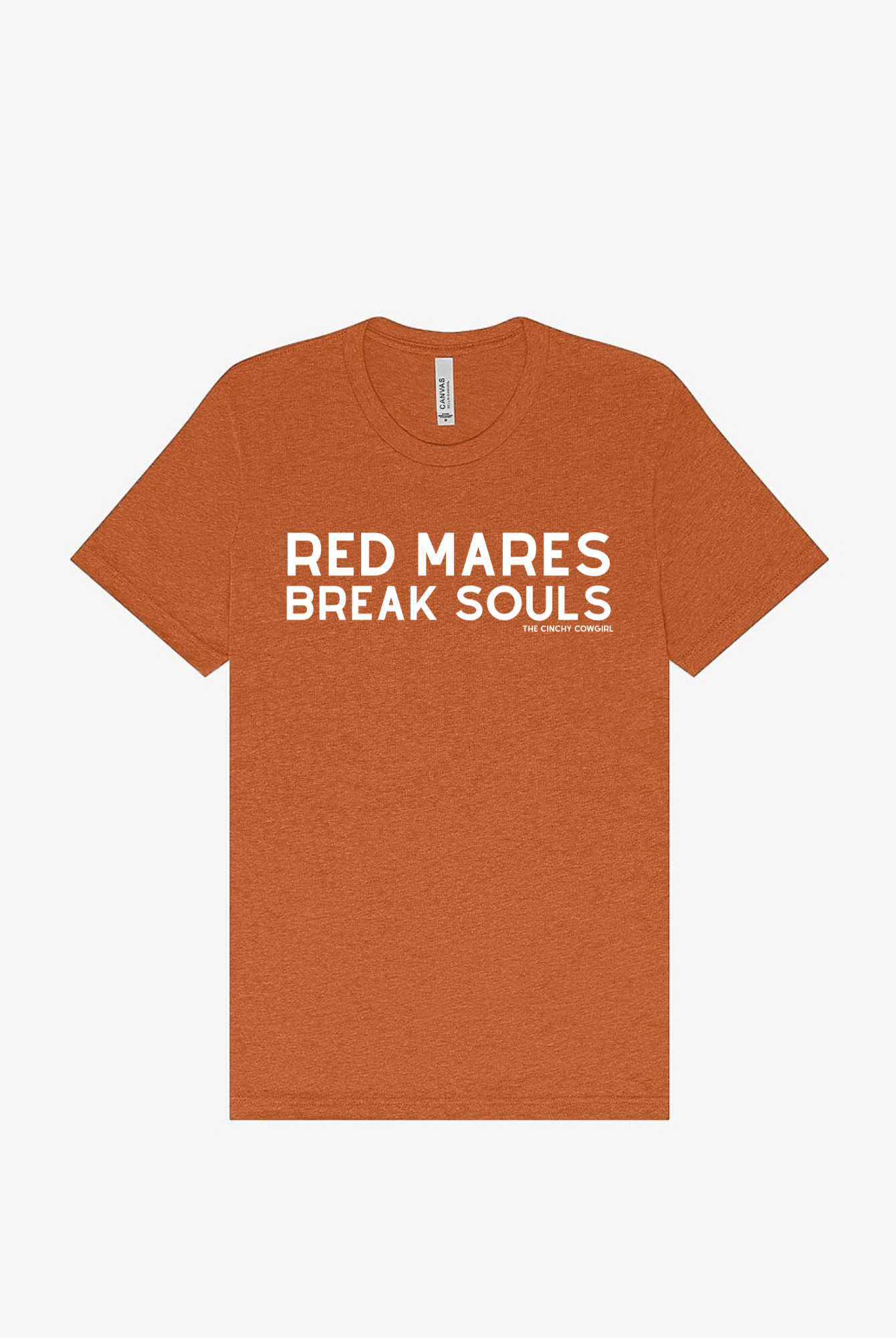 Red Mares Break Souls Graphic Tee Short Sleeve Graphic Tee The Cinchy Cowgirl Heather Autumn Small