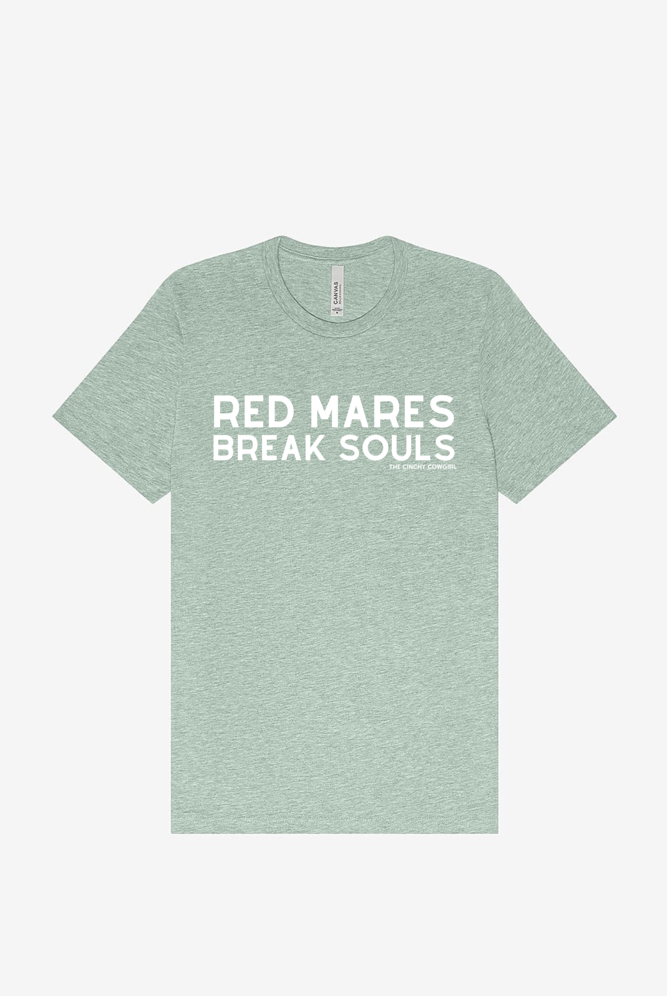 Red Mares Break Souls Graphic Tee Short Sleeve Graphic Tee The Cinchy Cowgirl Dusty Blue Small