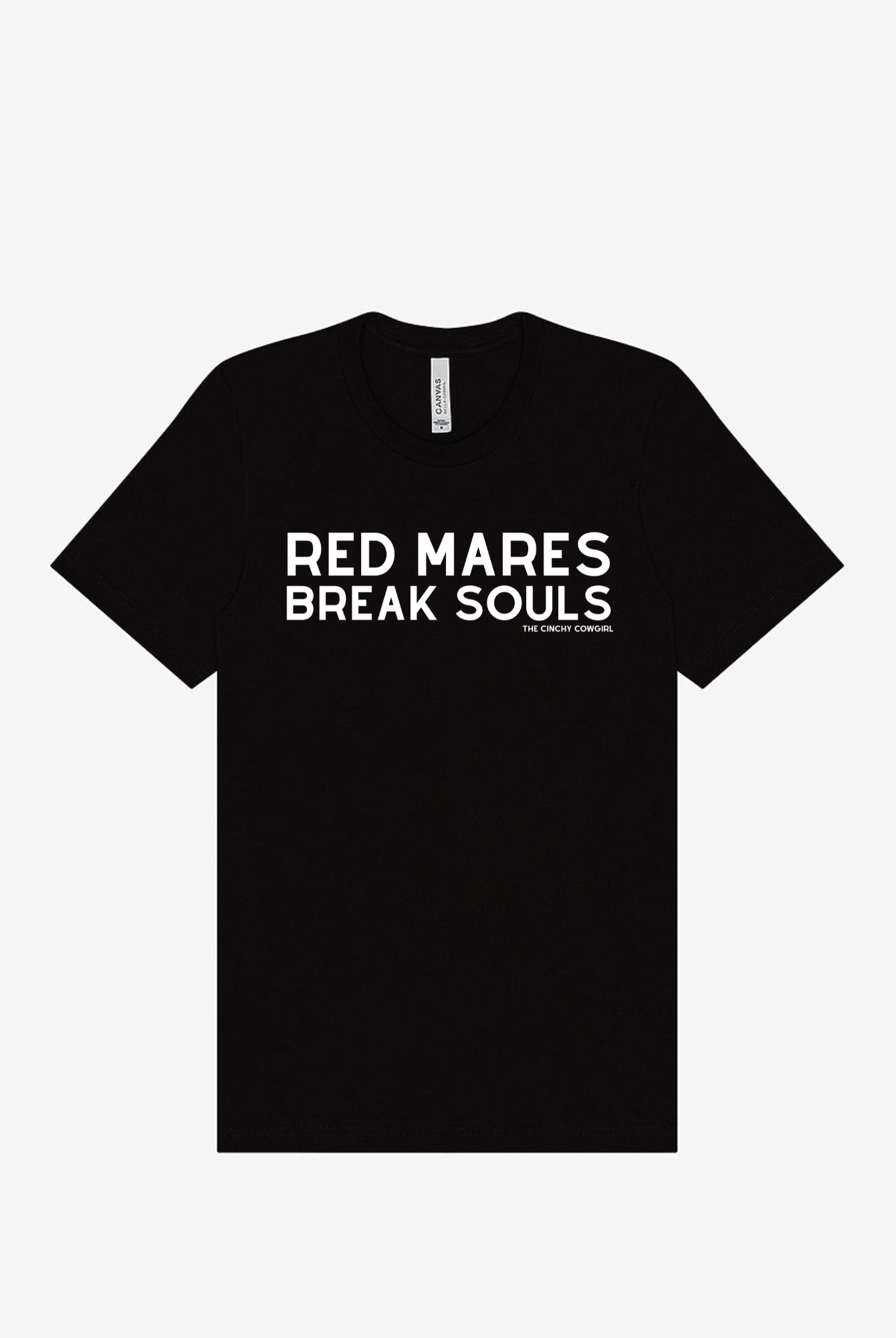 Red Mares Break Souls Graphic Tee Short Sleeve Graphic Tee The Cinchy Cowgirl Black Small