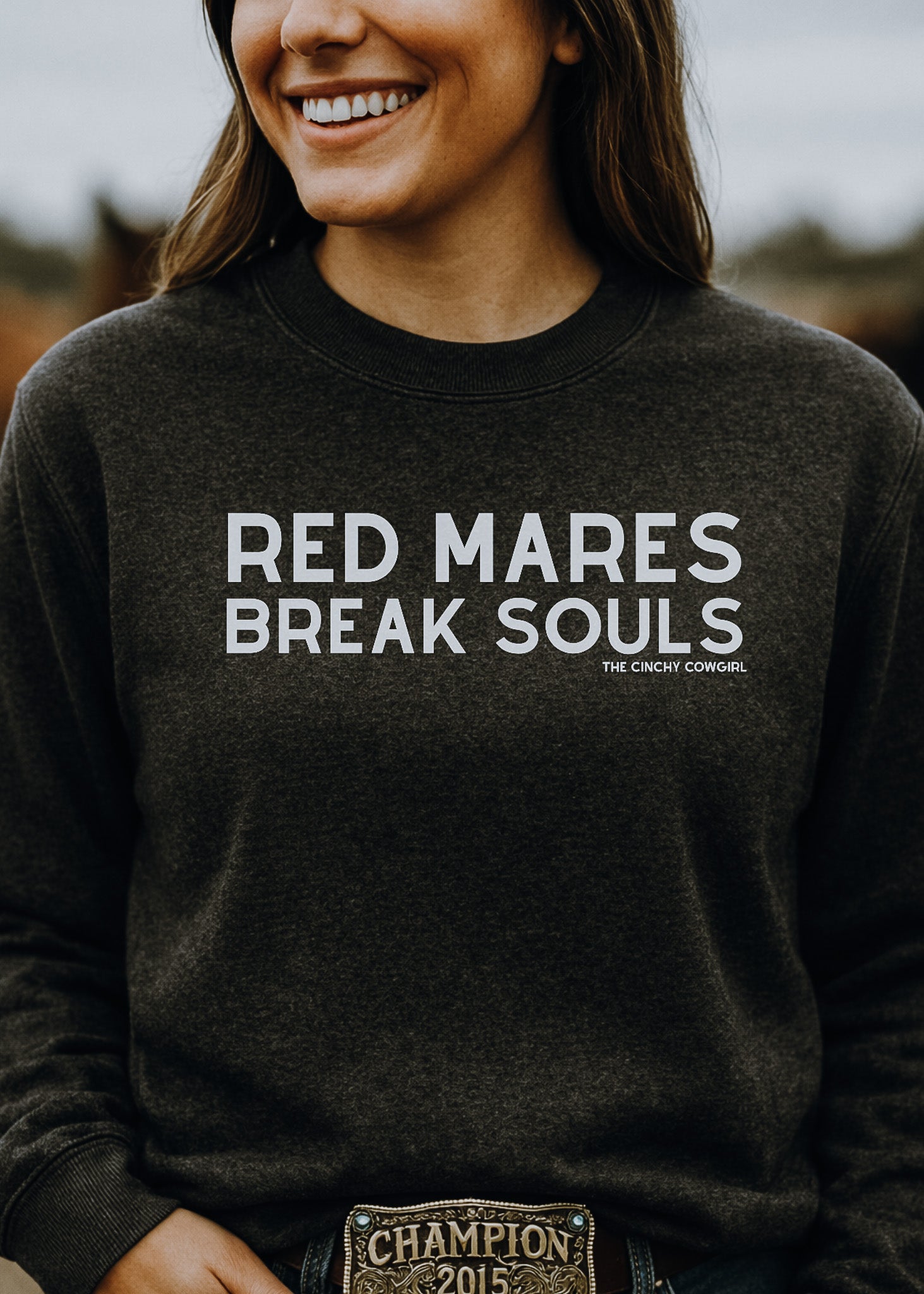 Red Mares Break Souls Pullover Graphic Pullover The Cinchy Cowgirl