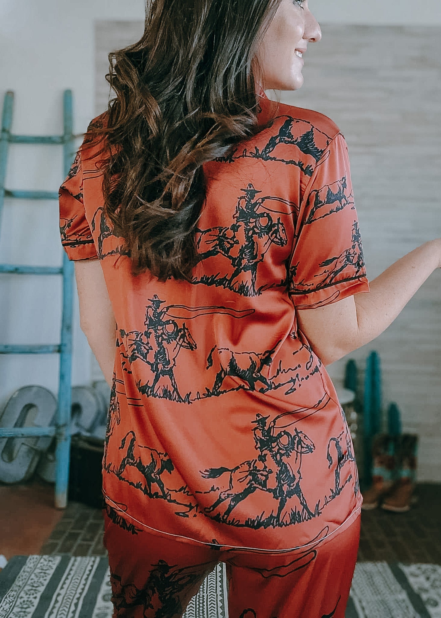 Rust Ranch Roper Pajama Set pajamas The Cinchy Cowgirl (YC)