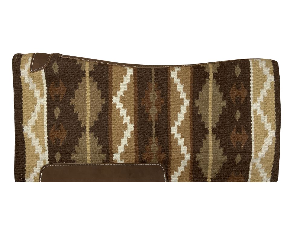 Southwest Tribal Style Wool Top Saddle Pad western saddle pad Shiloh Brown