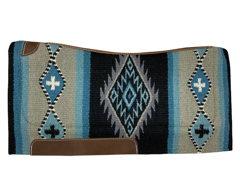 Navajo Diamond Wool Top Saddle Pad western saddle pad Shiloh Turquoise