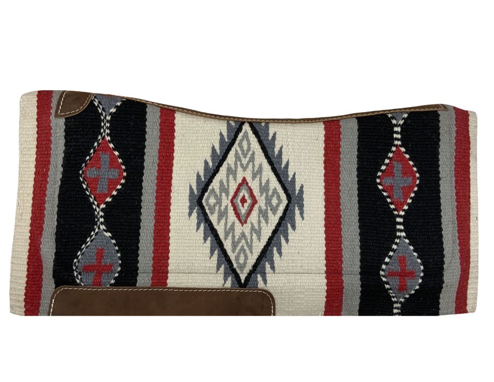Navajo Diamond Wool Top Saddle Pad western saddle pad Shiloh Red