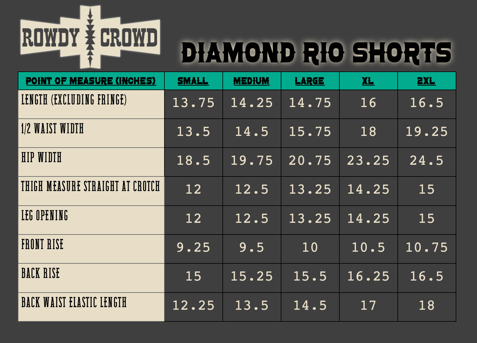 Diamond Rio Shorts Shorts Rowdy Crowd Clothing