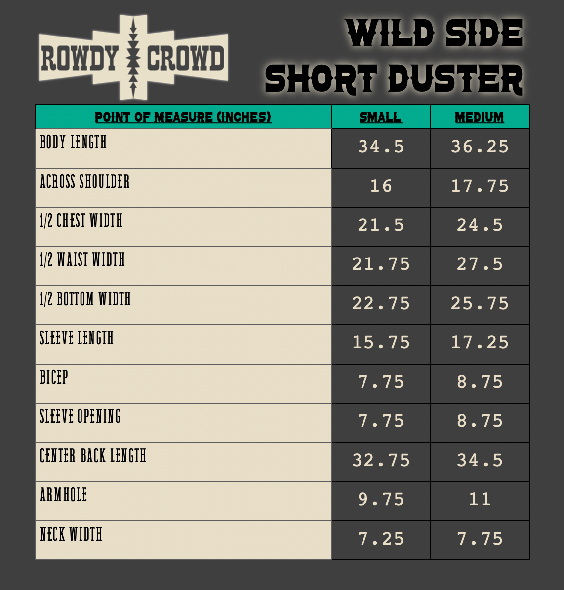 Wild Side Short Duster Duster Rowdy Crowd Clothing