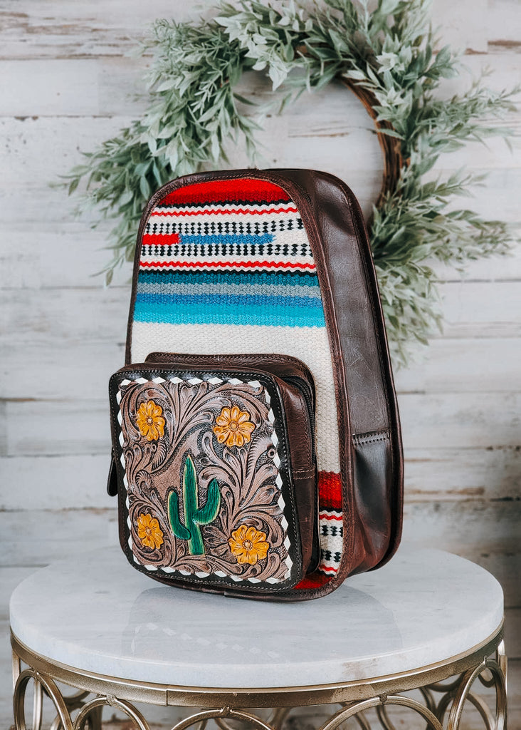Serape Cactus Sling Backpack Handbag Concealed Carry Handbag The Cinchy Cowgirl (ARY)   