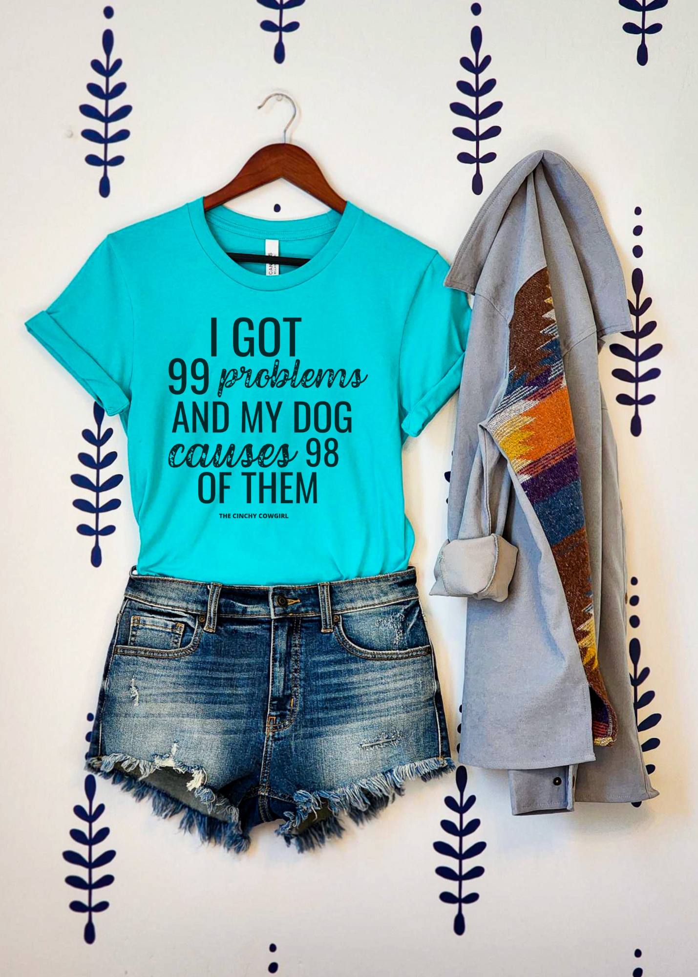 Dog Problems Short Sleeve Tee tcc graphic tee Printify Teal XS