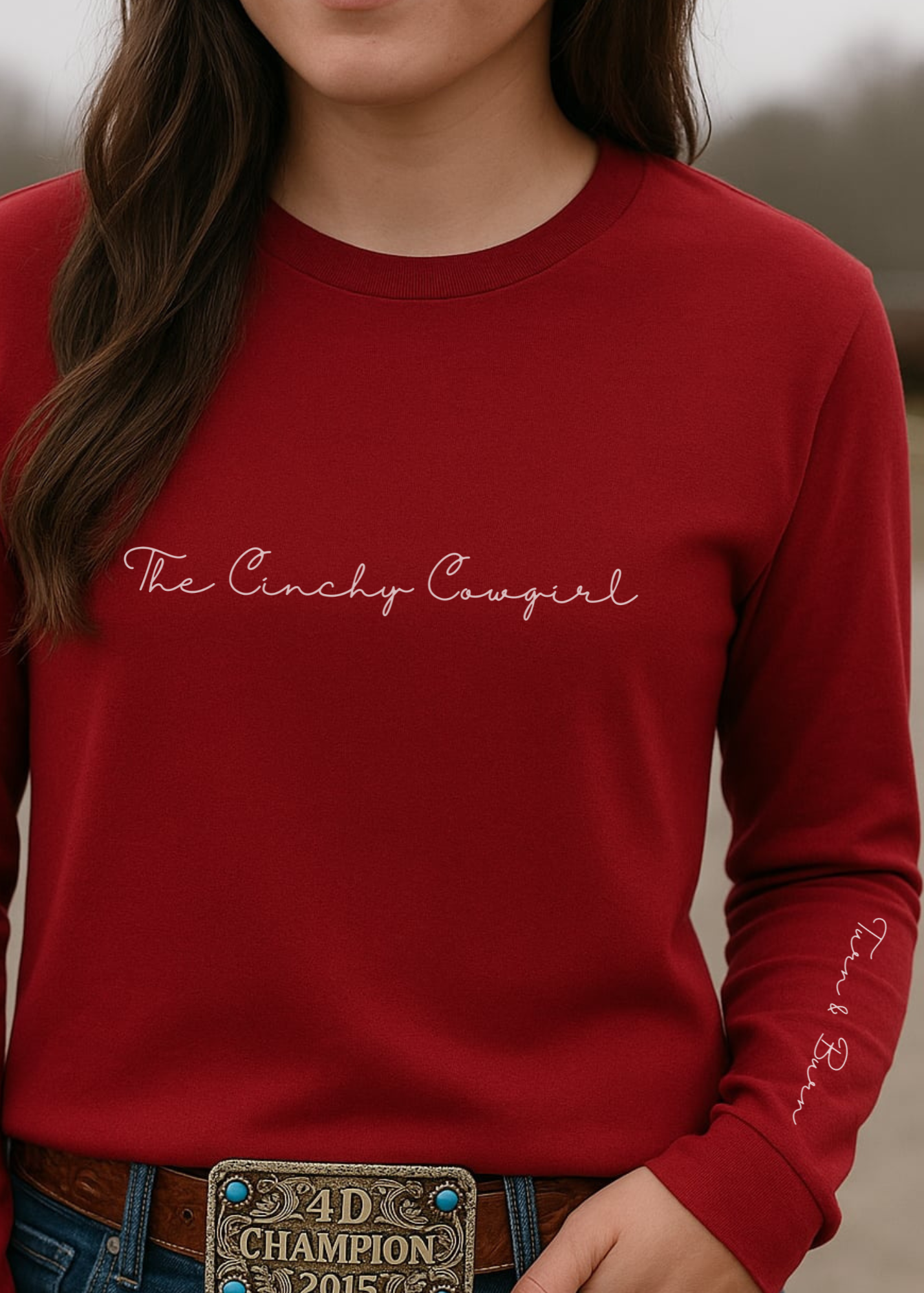 Turn & Burn Long Sleeve Graphic Tee graphic tee long sleeve The Cinchy Cowgirl