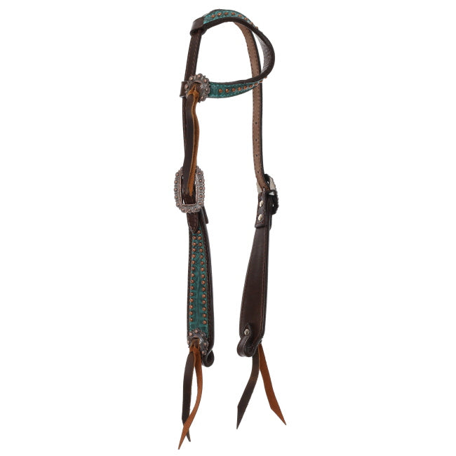 Turquoise Gator One Ear Headstall and Breastcollar Set headstall set Shiloh