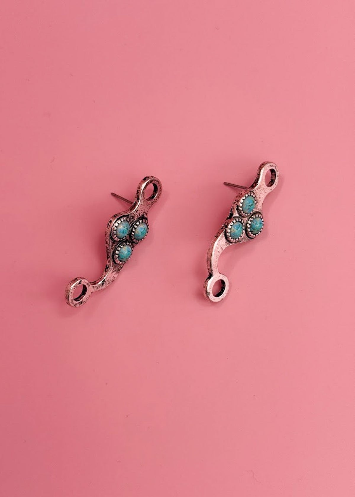Western Bit Turquoise Earrings Earrings The Cinchy Cowgirl (BT)