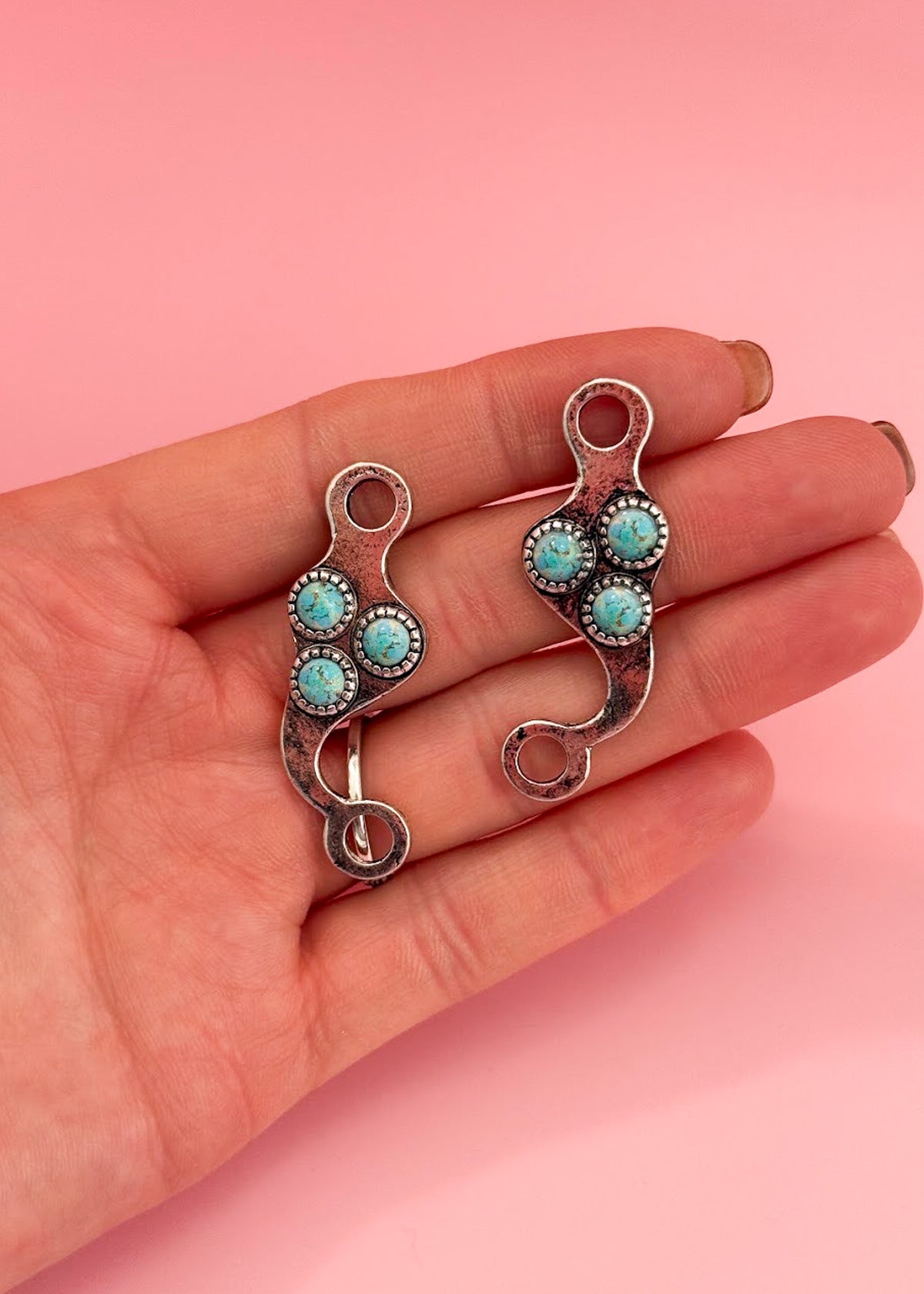 Western Bit Turquoise Earrings Earrings The Cinchy Cowgirl (BT)