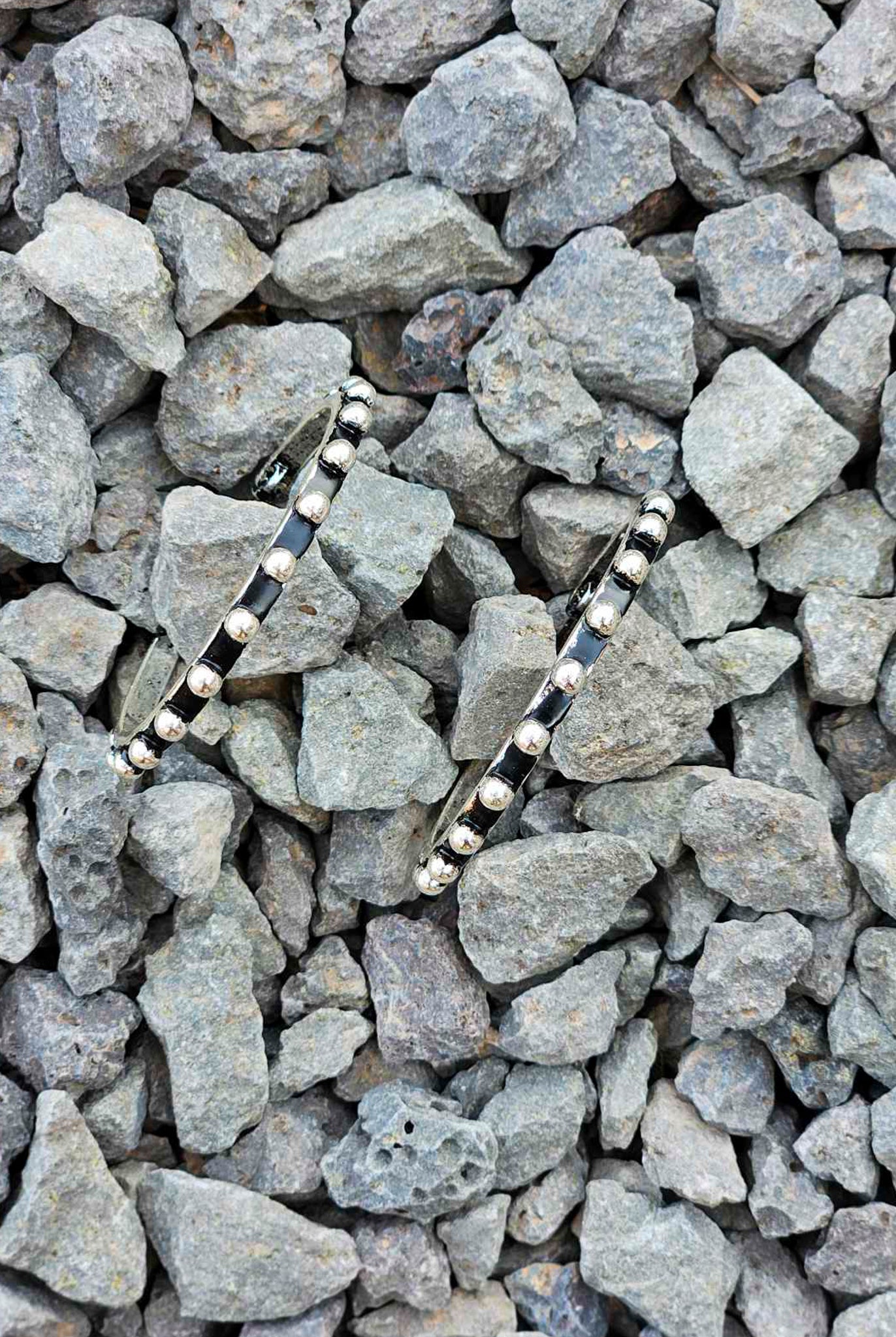 Western Bubble Hoop Earrings Earrings Blue Tortoise