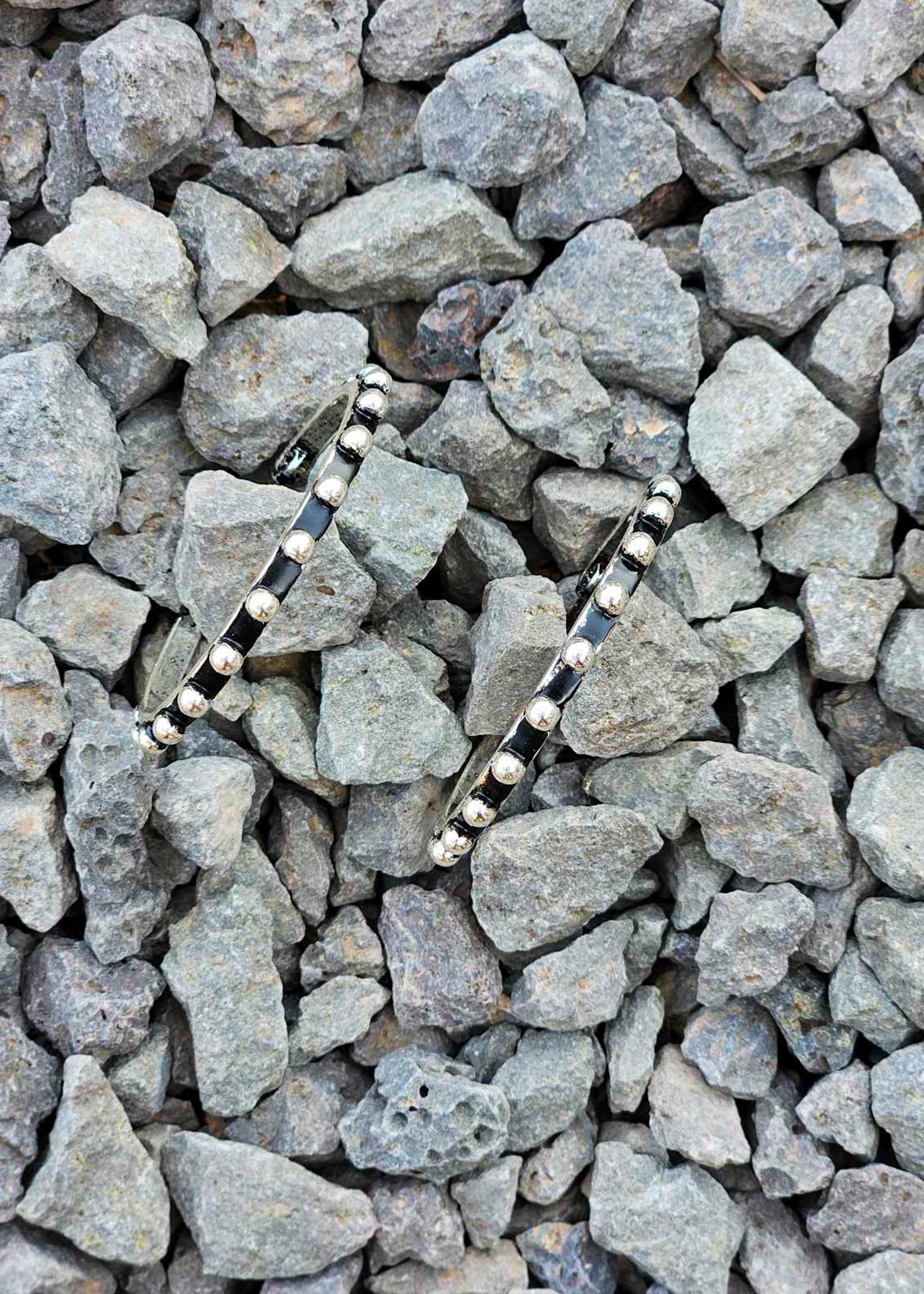 Western Bubble Hoop Earrings Earrings Blue Tortoise