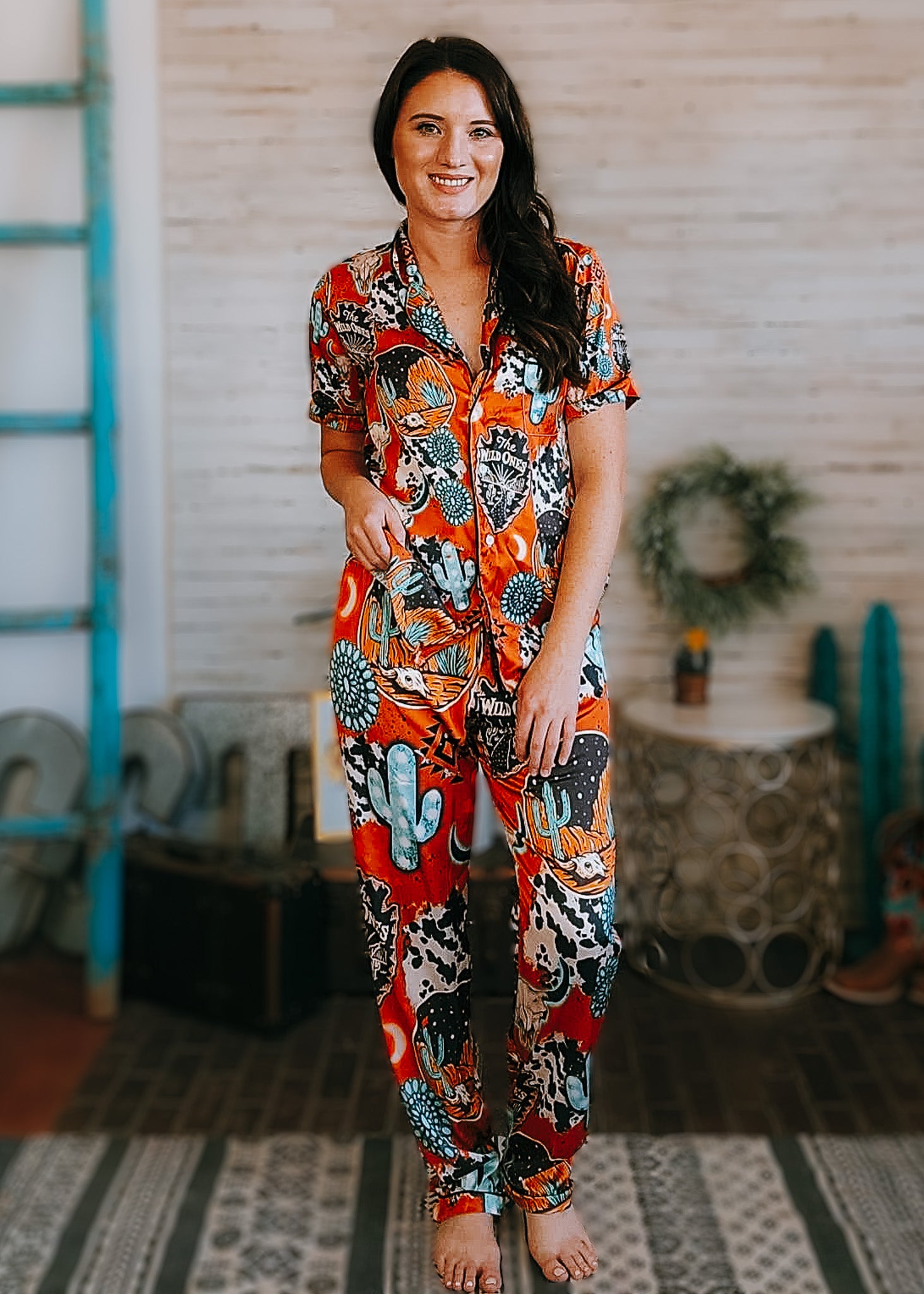 Wild Ones Western Silky Pajamas pajamas The Cinchy Cowgirl (YC)