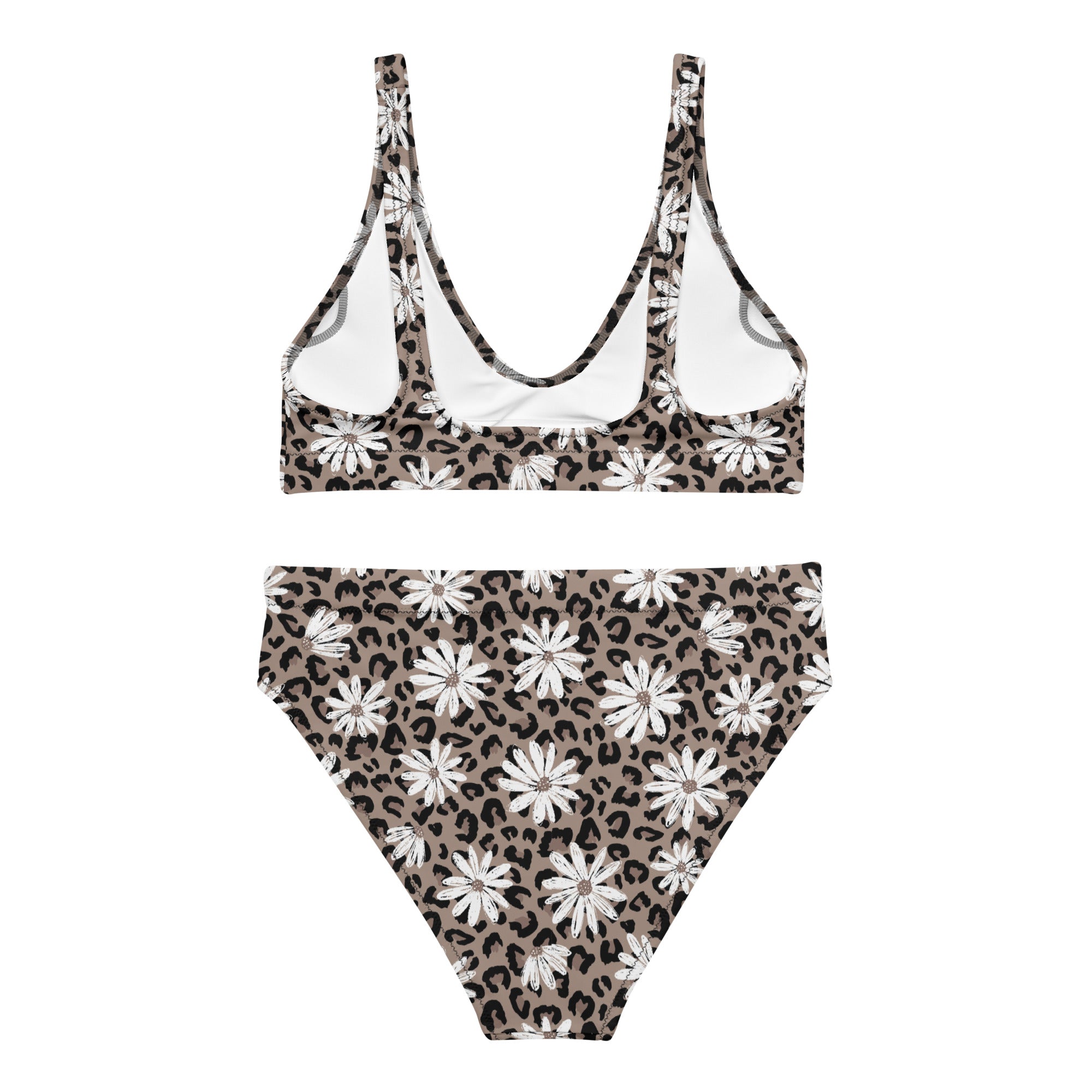Leopard Daisy High Waisted Bikini The Cinchy Cowgirl