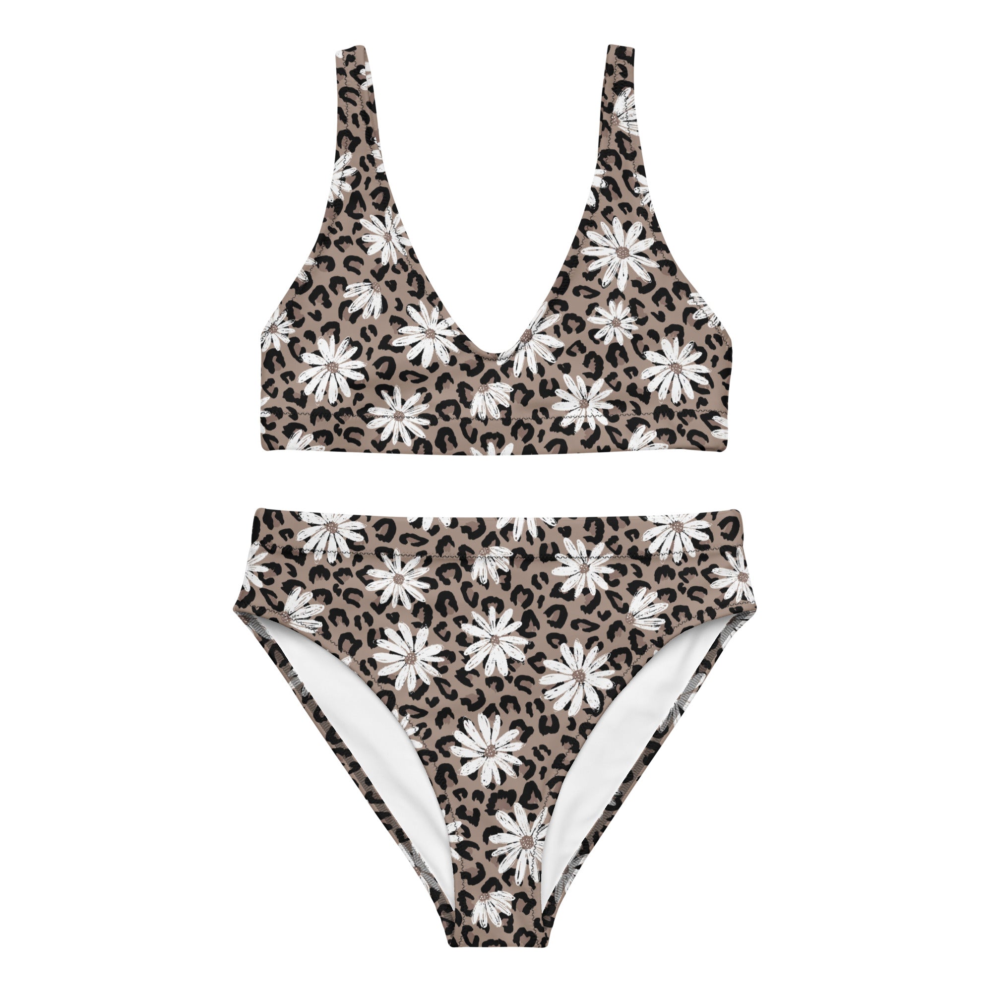 Leopard Daisy High Waisted Bikini The Cinchy Cowgirl XS